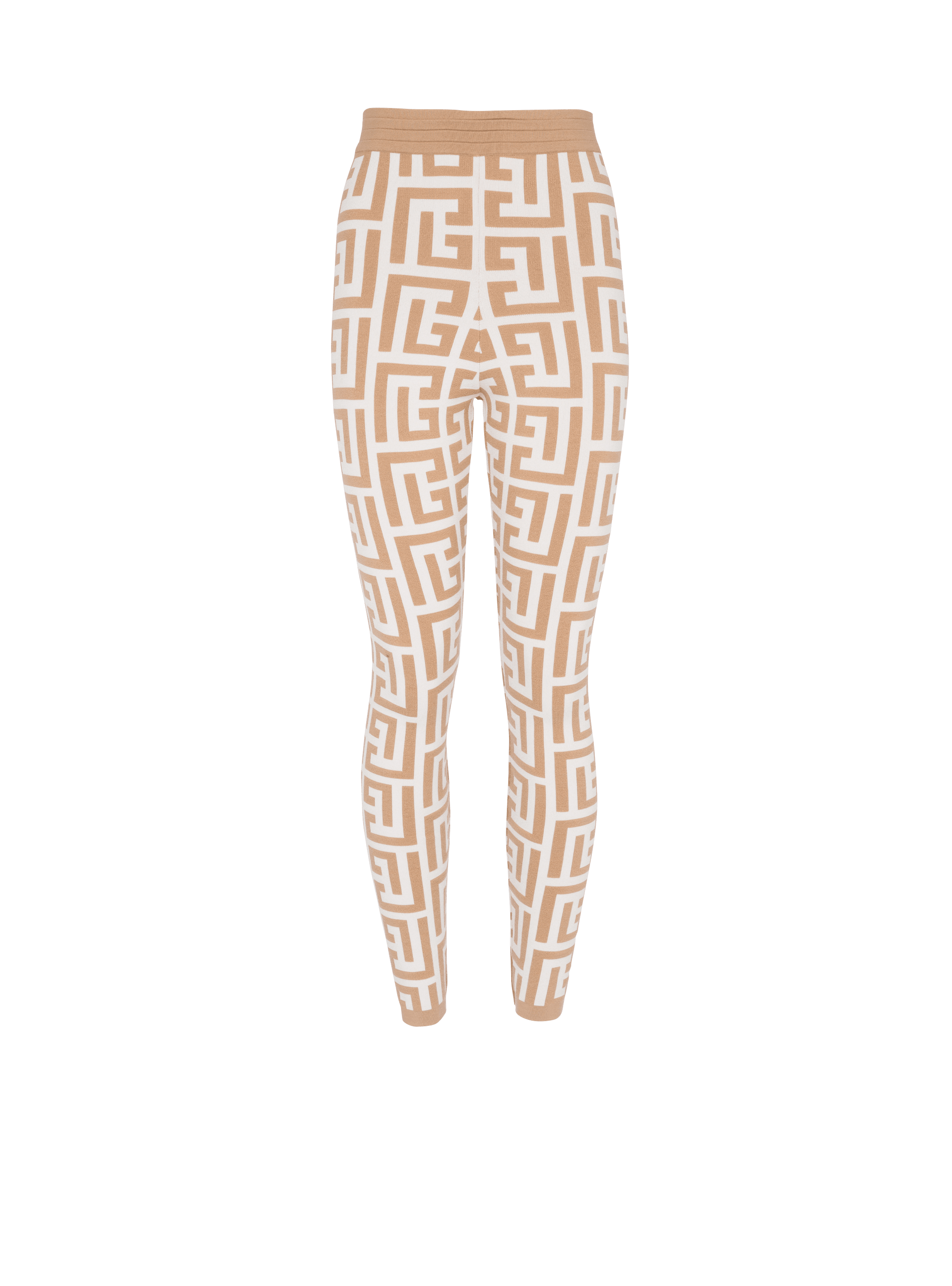 Knitted leggings with maxi monogram - Women