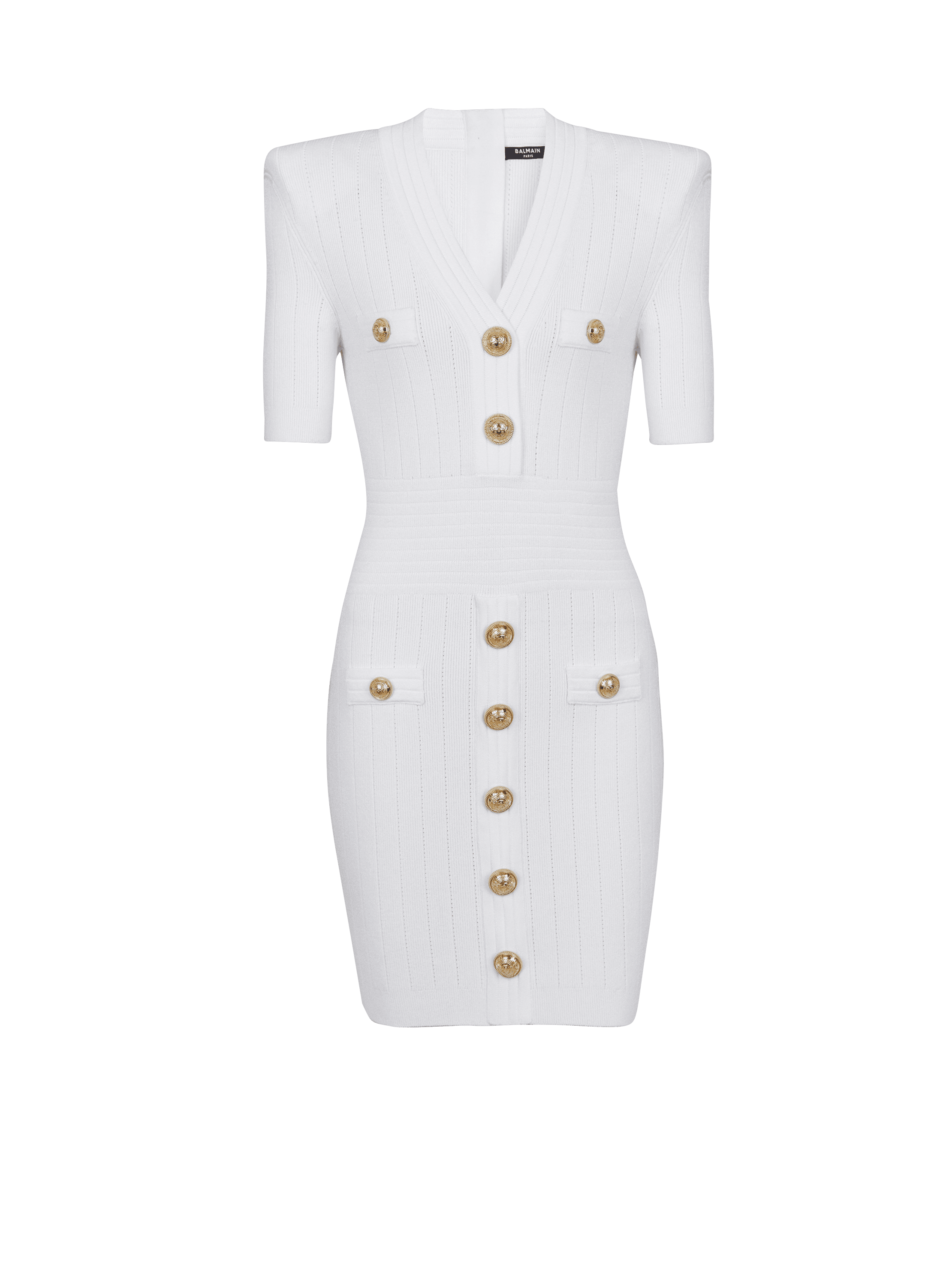 Knitted dress with buttons