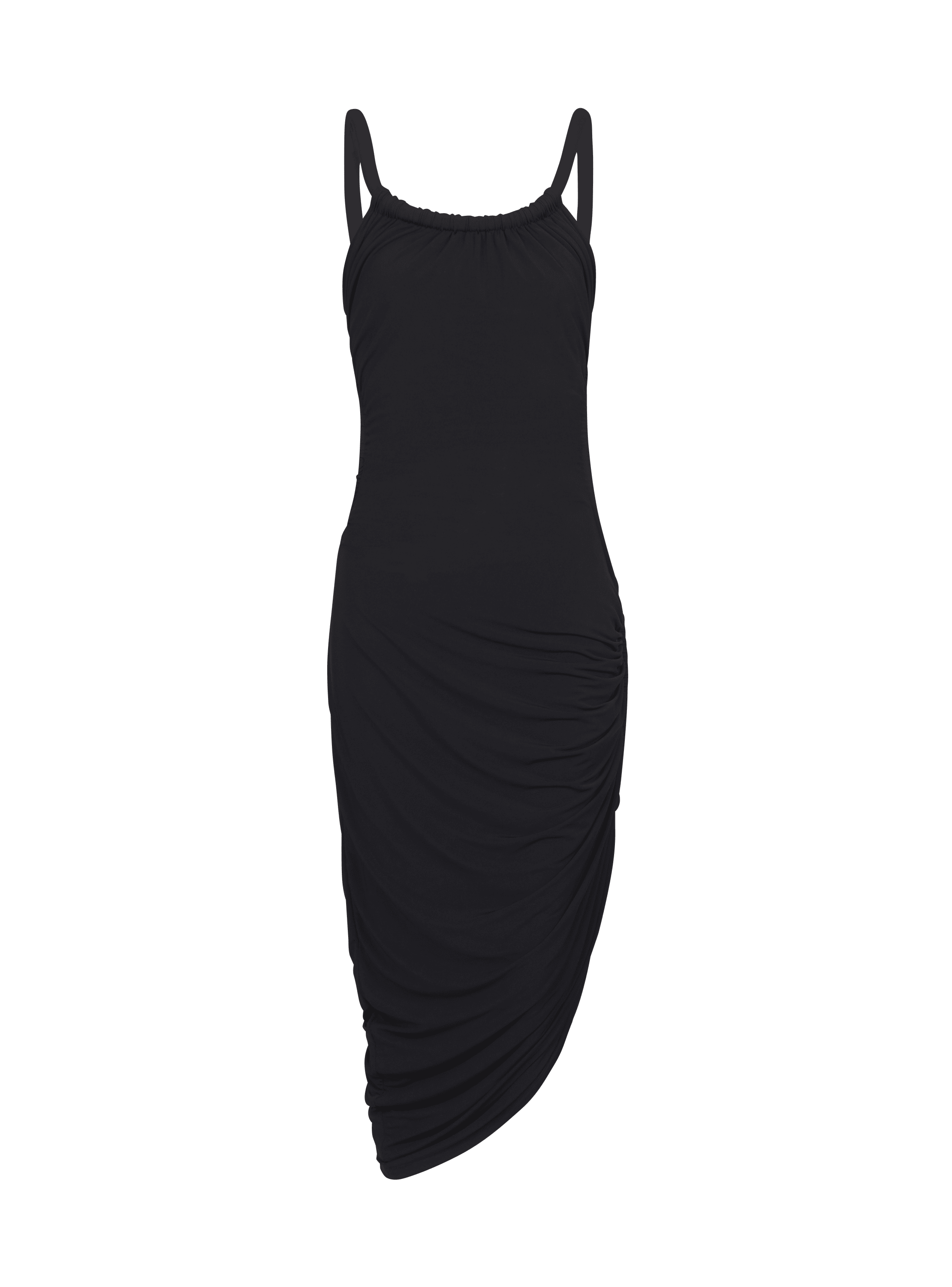 Langes drapiertes Jerseykleid