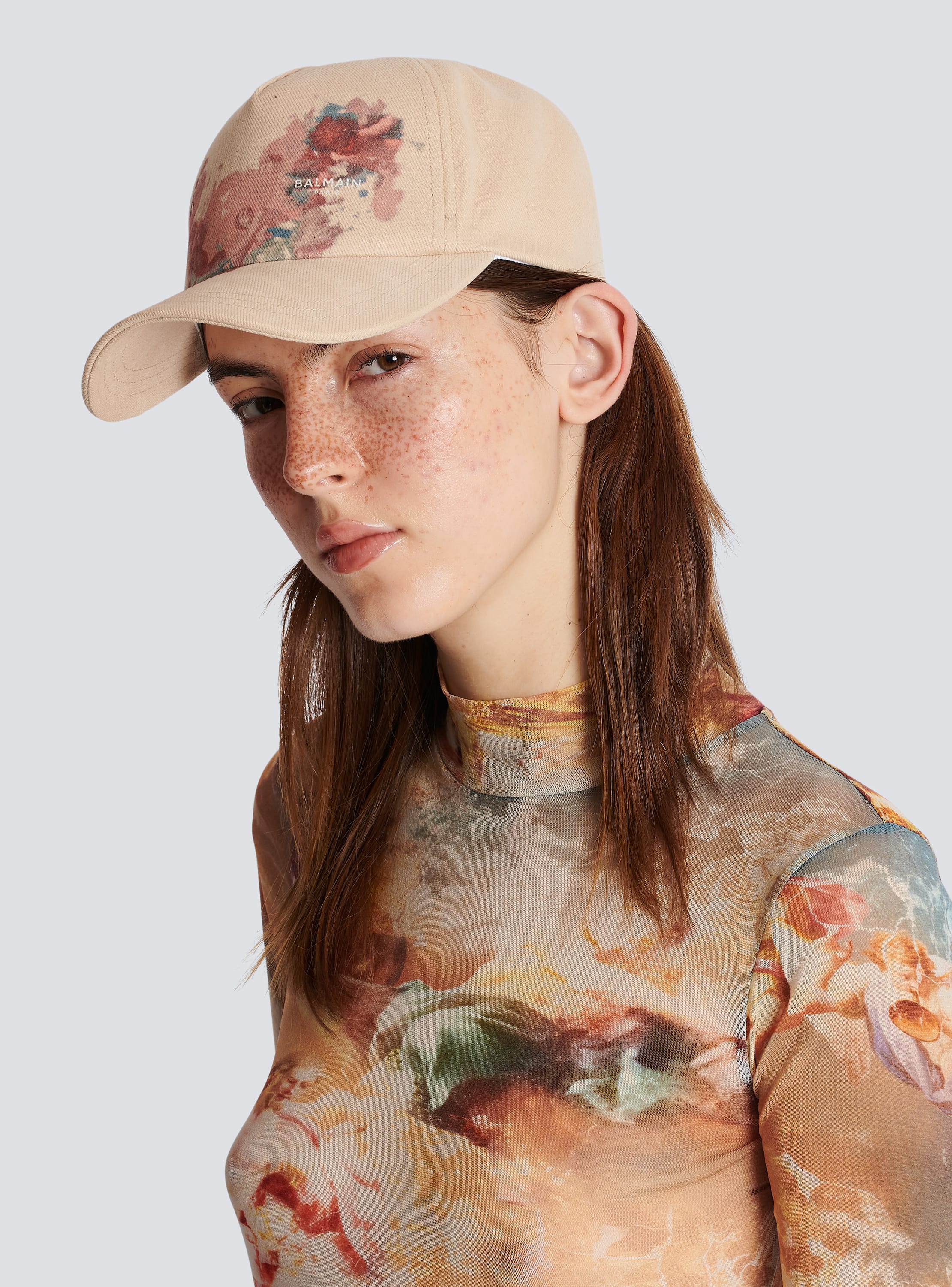 Sky printed cotton cap