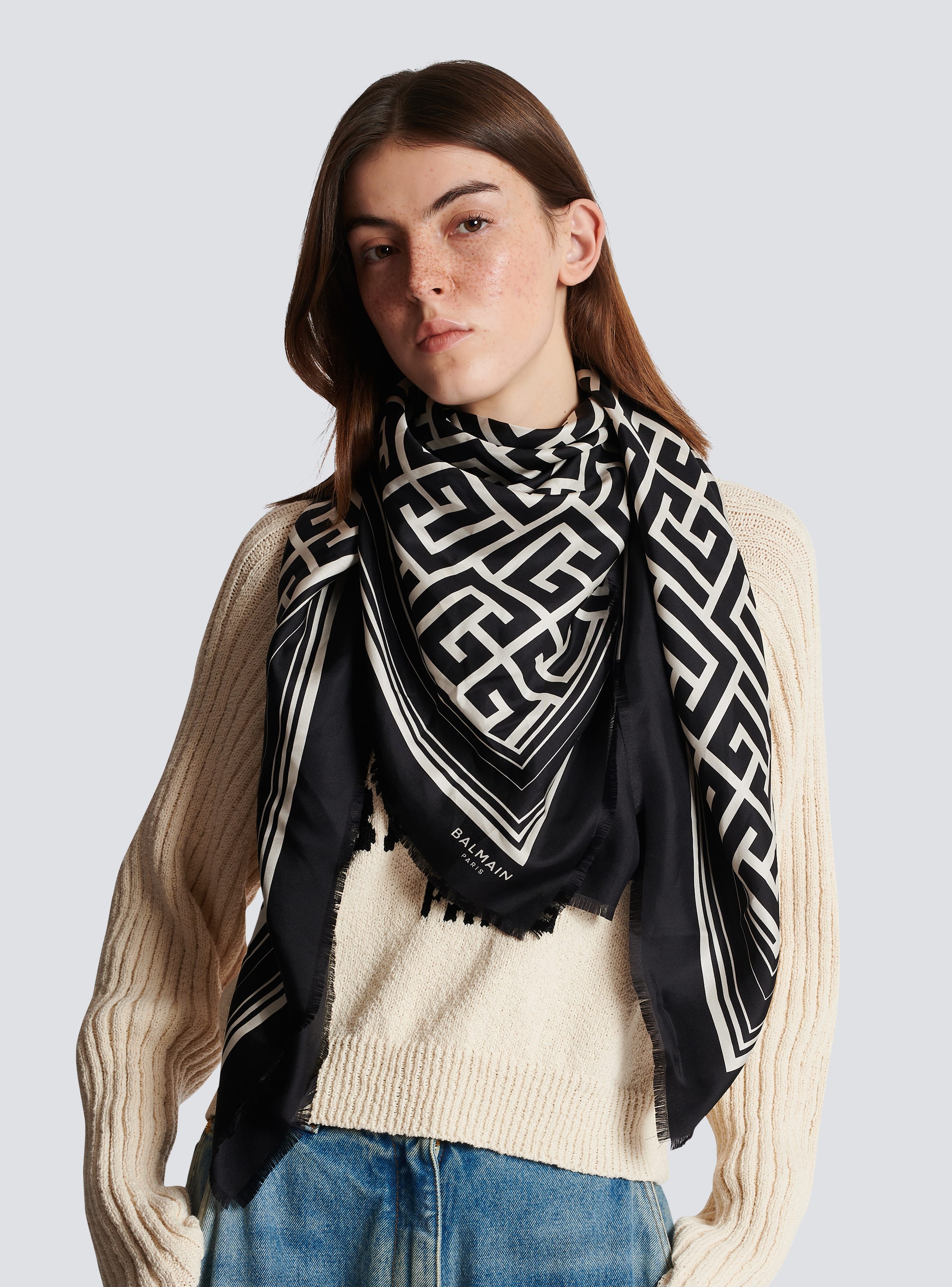 Monogrammed scarf