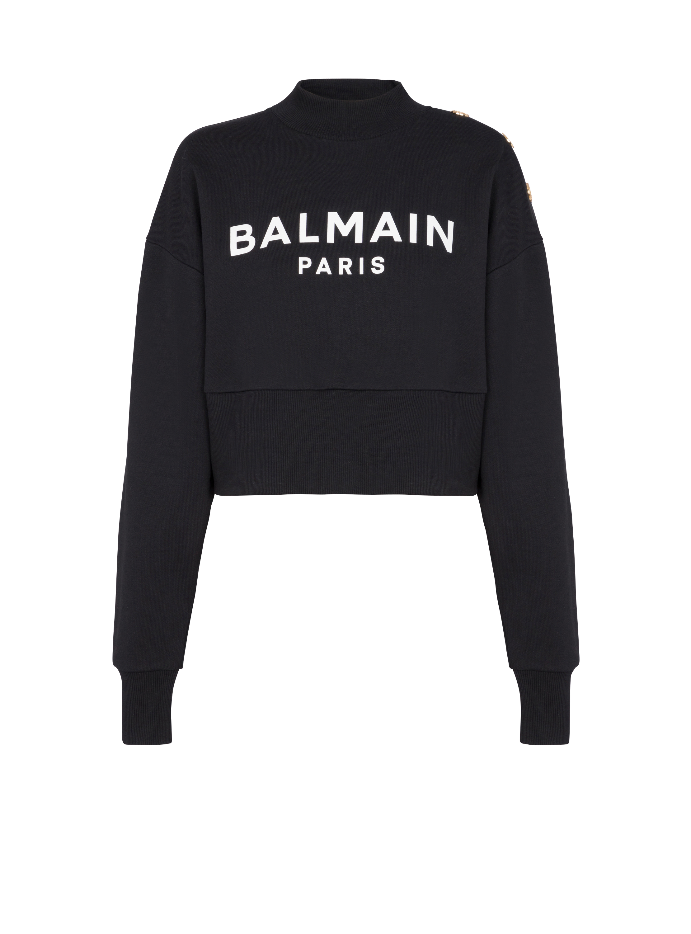 Balmainロゴ エコ クロップドスウェットシャツ