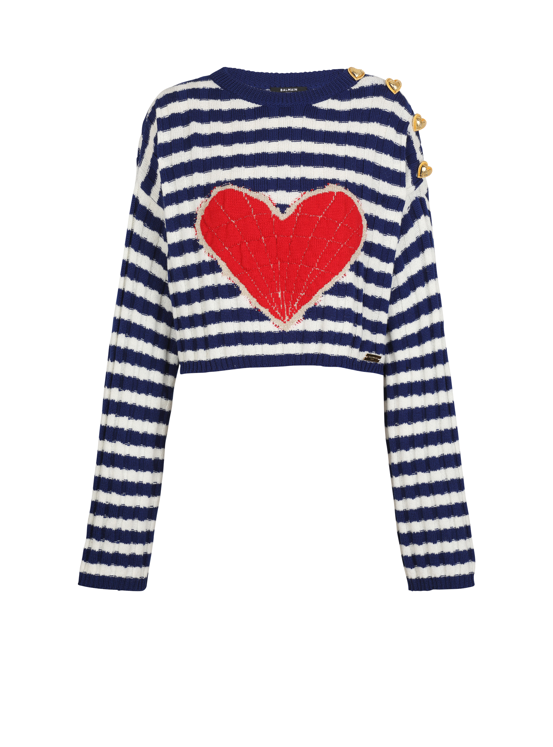 Valentine's Day printed knit jumper, blue, hi-res
