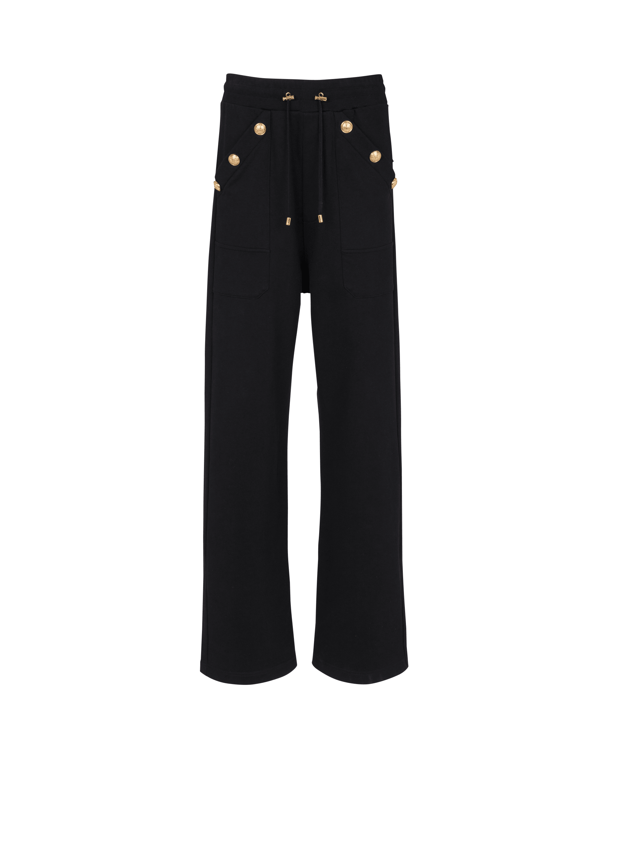 Pantalon de jogging ample en coton éco-responsable, noir, hi-res