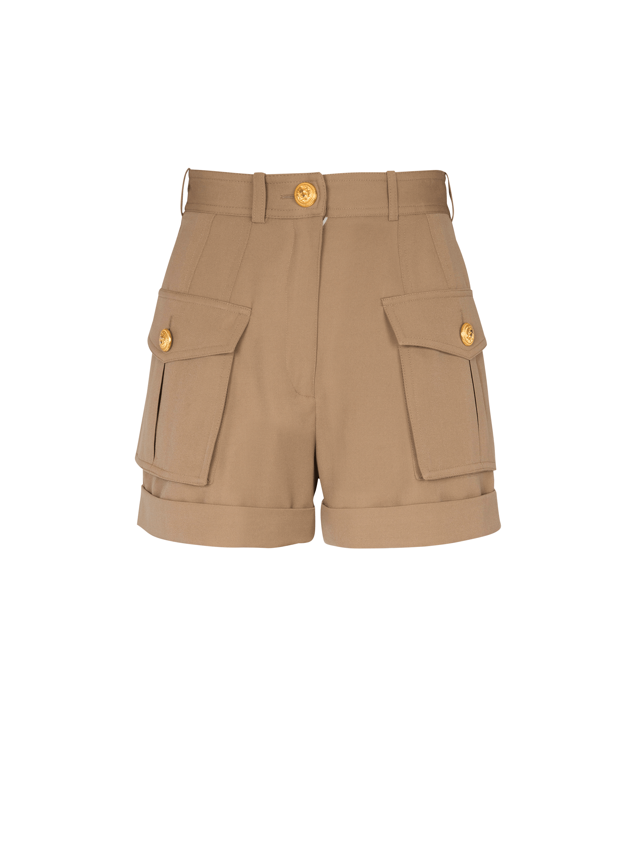 Pantalones cortos cargo de grain de poudre, beis, hi-res