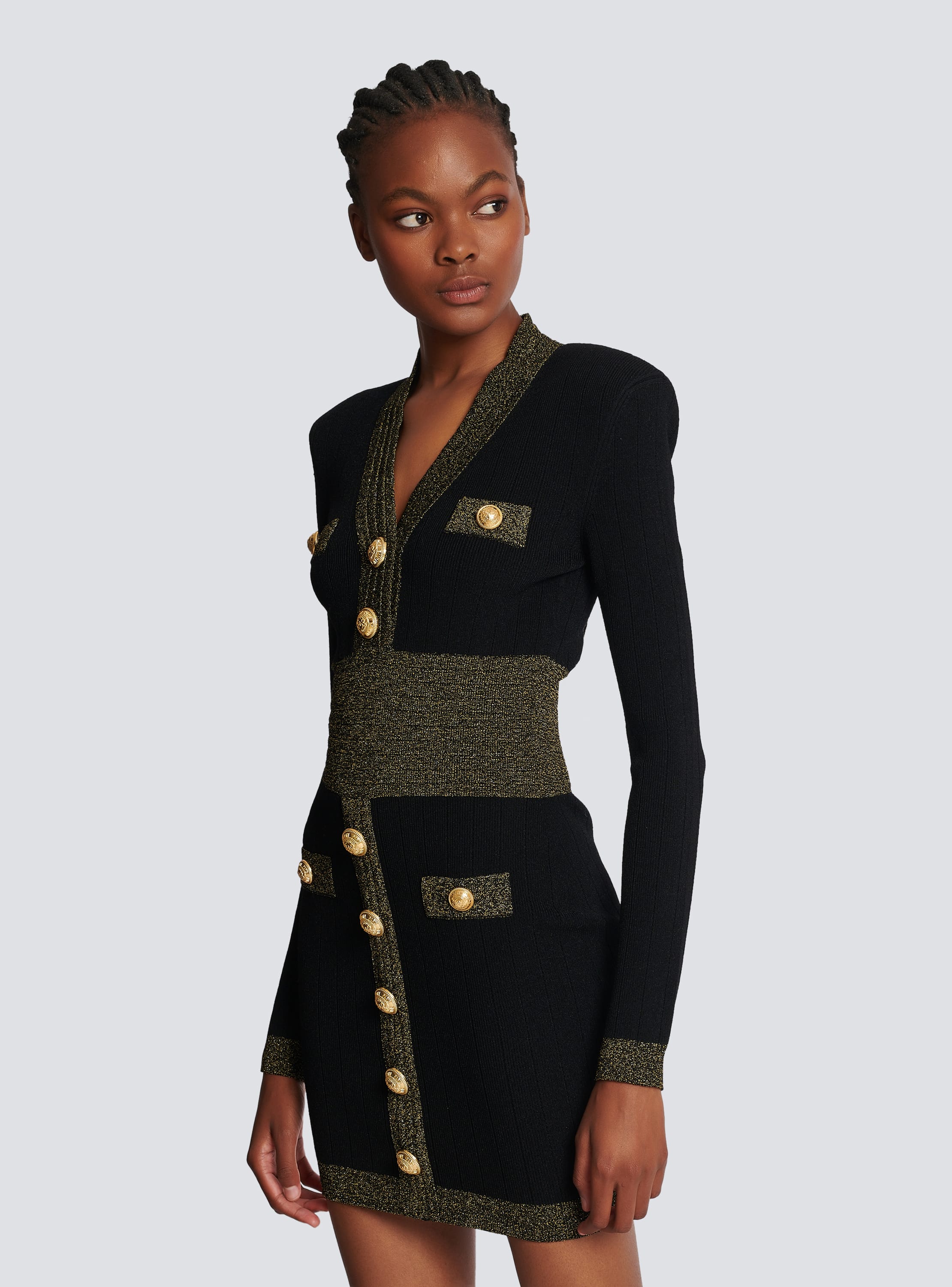 balmain structured shoulder knitted jacket item - IetpShops Denmark -  Leggings with lurex threads Balmain