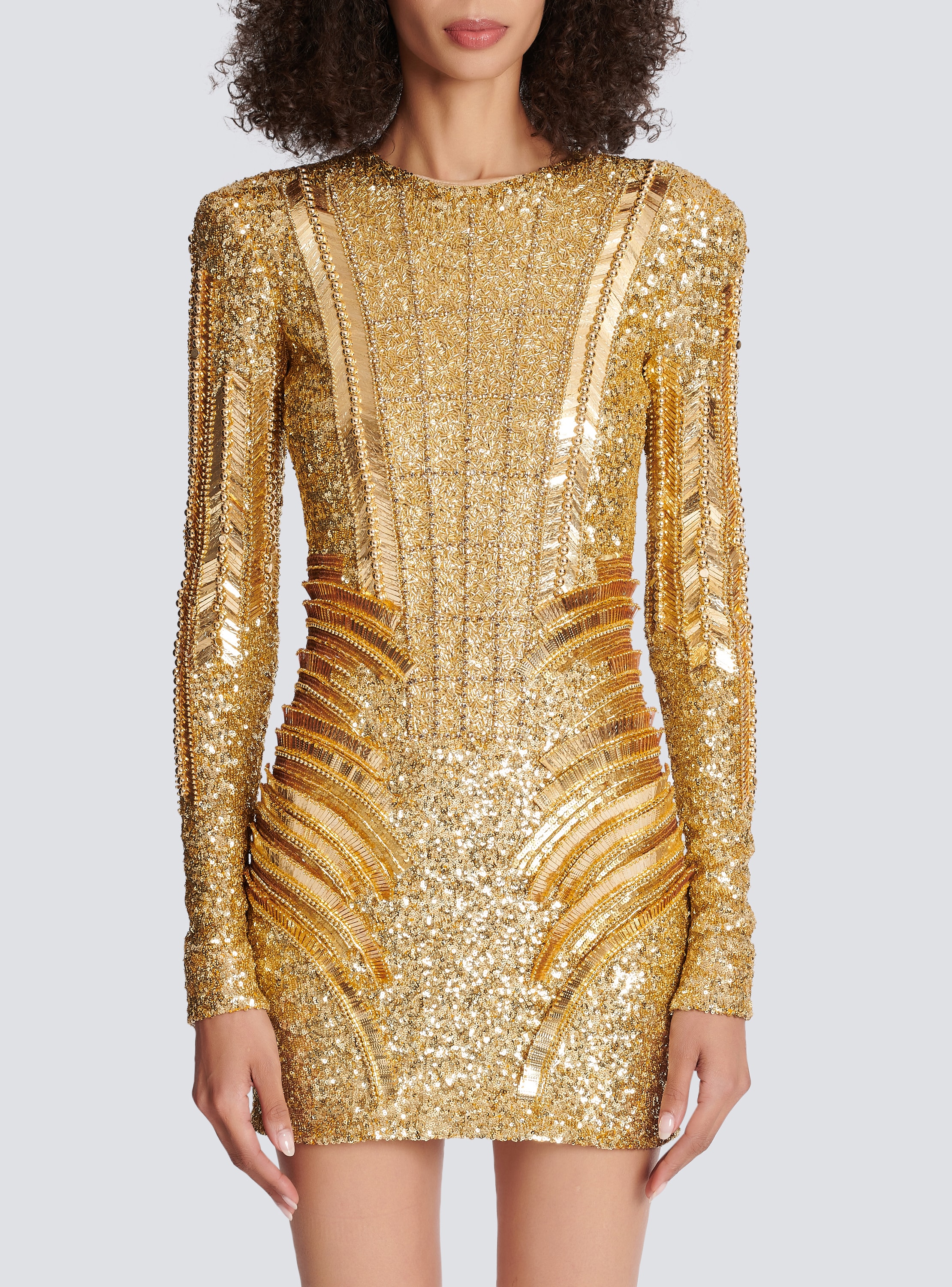 Balmain gold sale dress