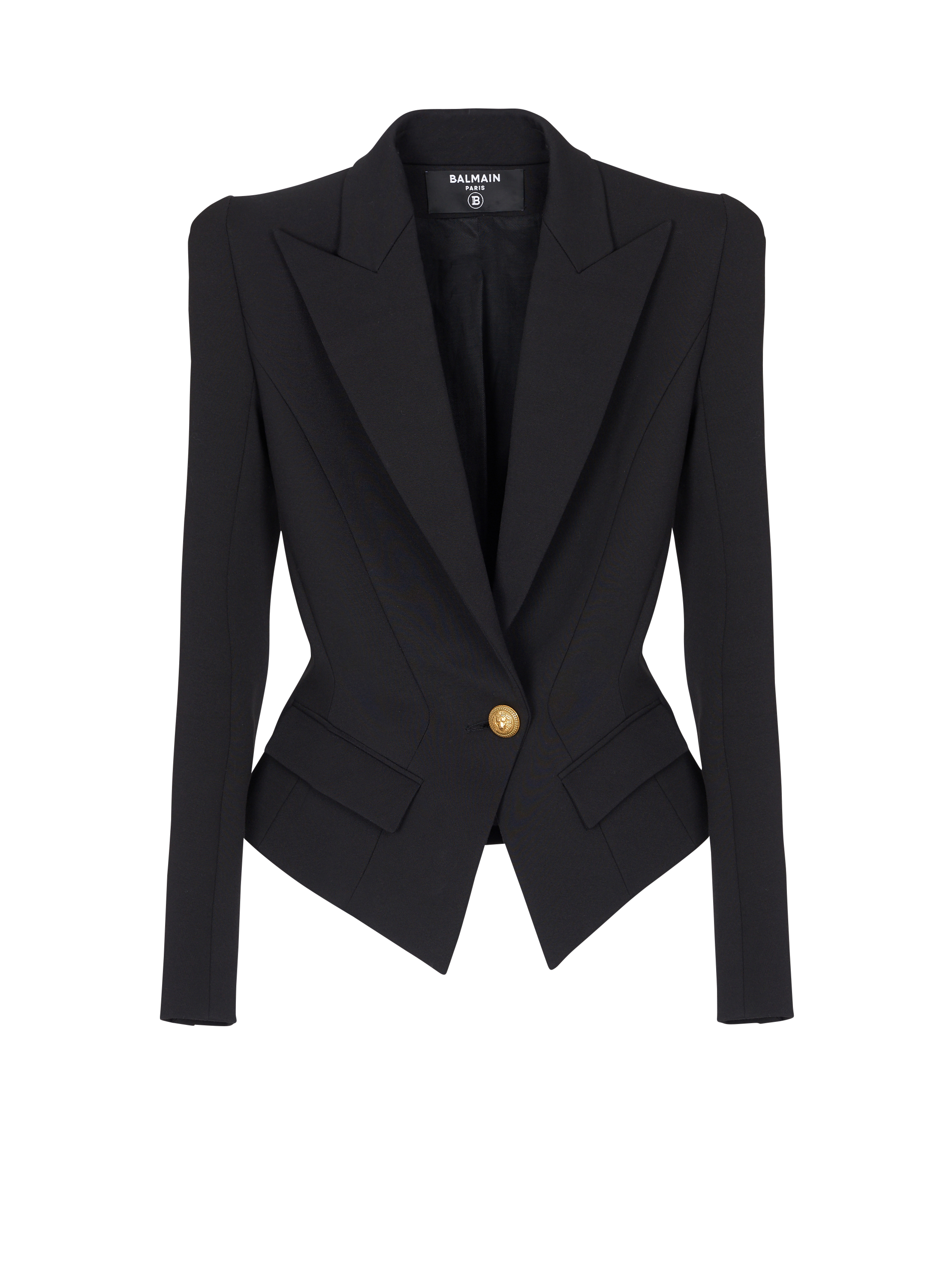 Diplomaat Voorspeller peper Cotton grain de poudre slim-fitting jacket - Women | BALMAIN