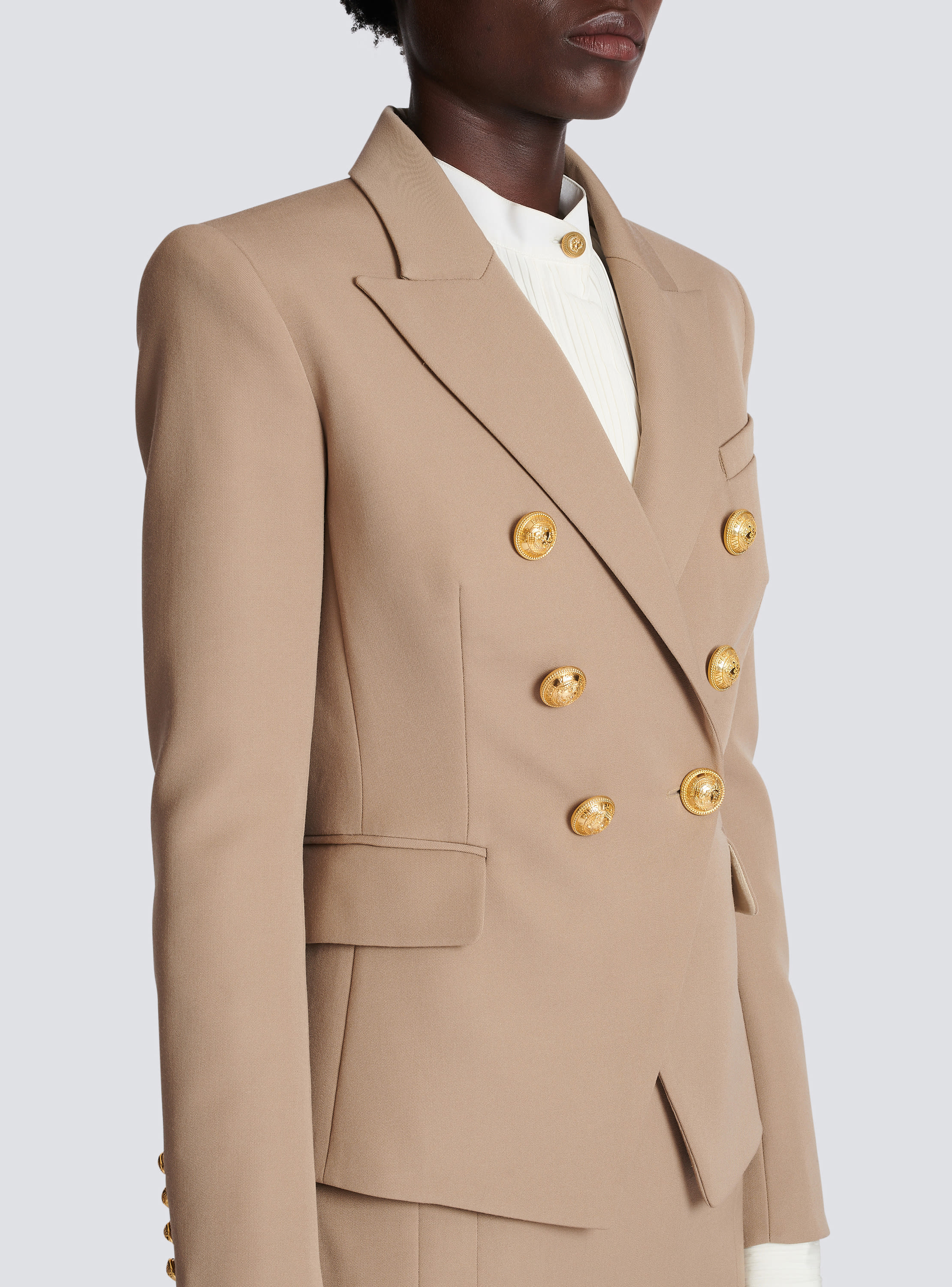 Balmain nude discount blazer