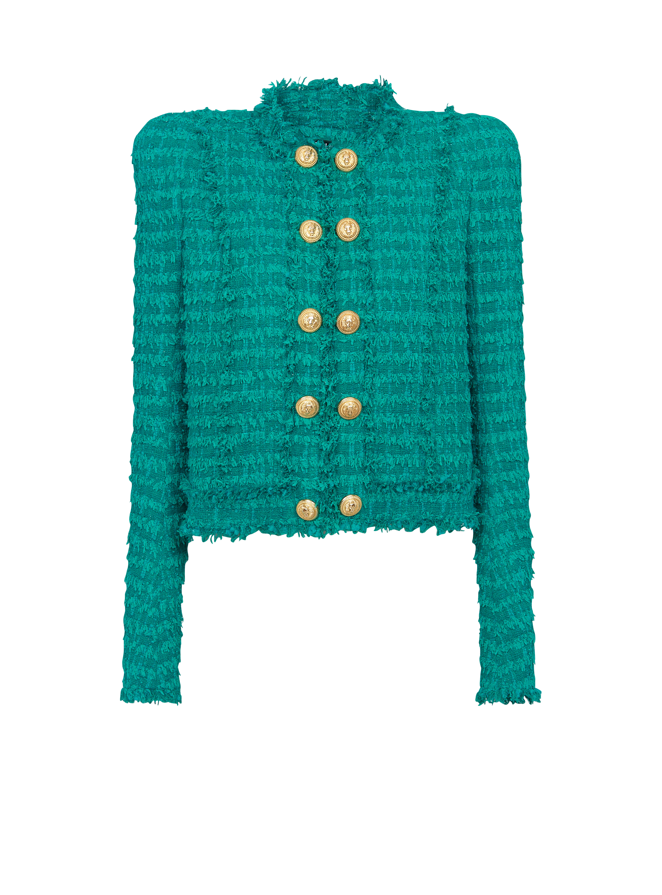 Fringed tweed jacket