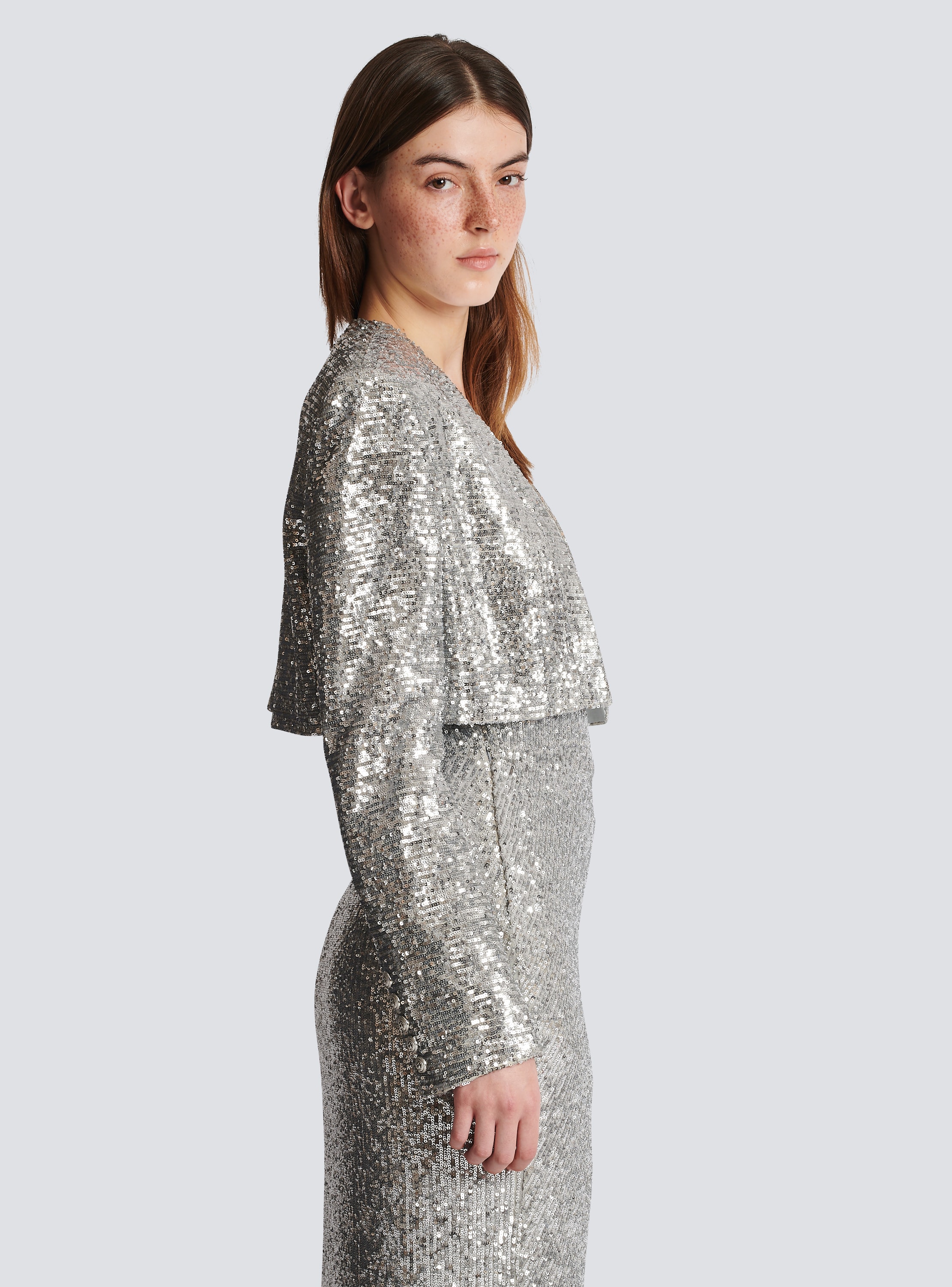 Veste sequin argent