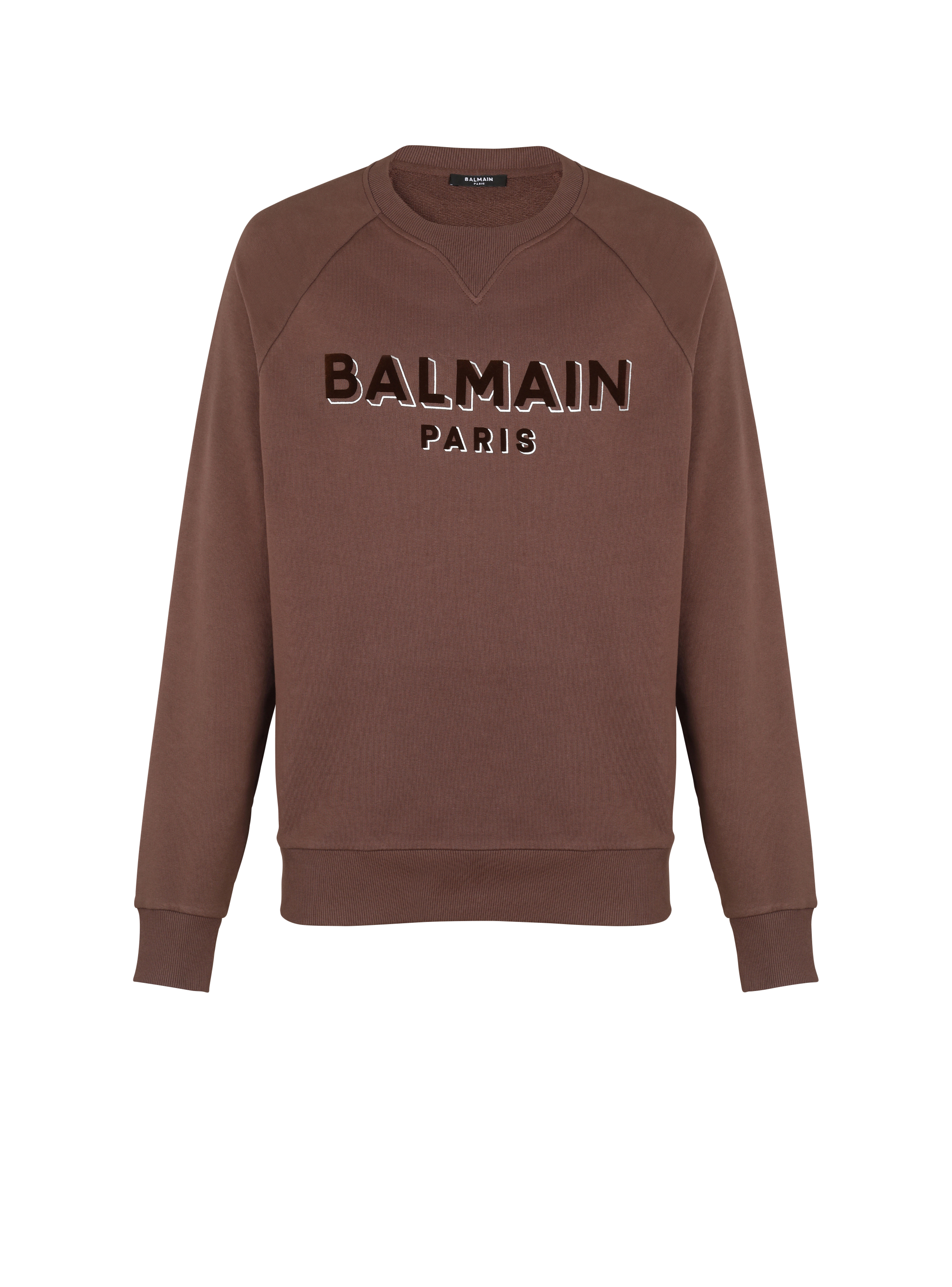 Flocked Balmain logo sweatshirt