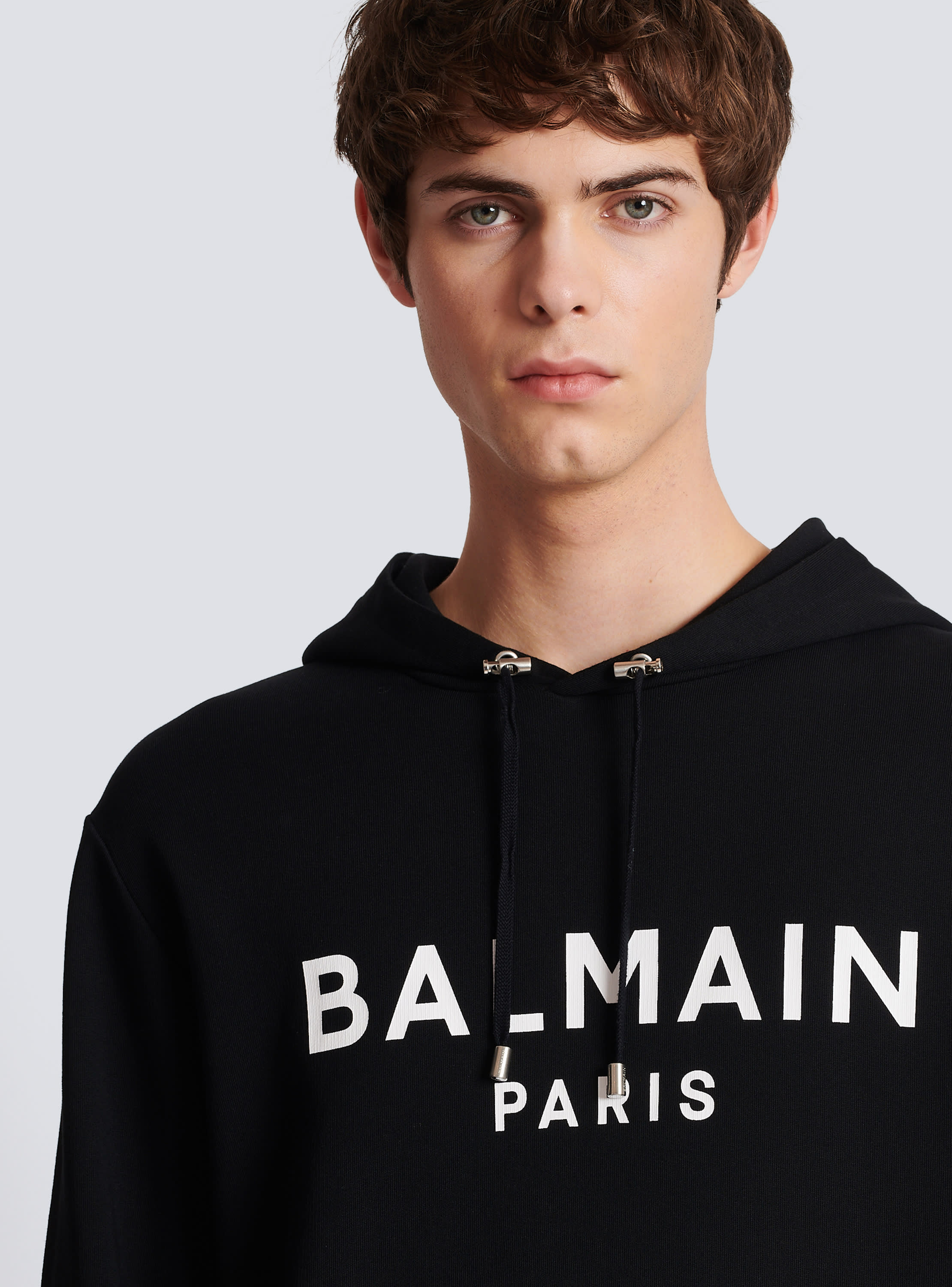 Cotton printed Balmain hoodie black - | BALMAIN