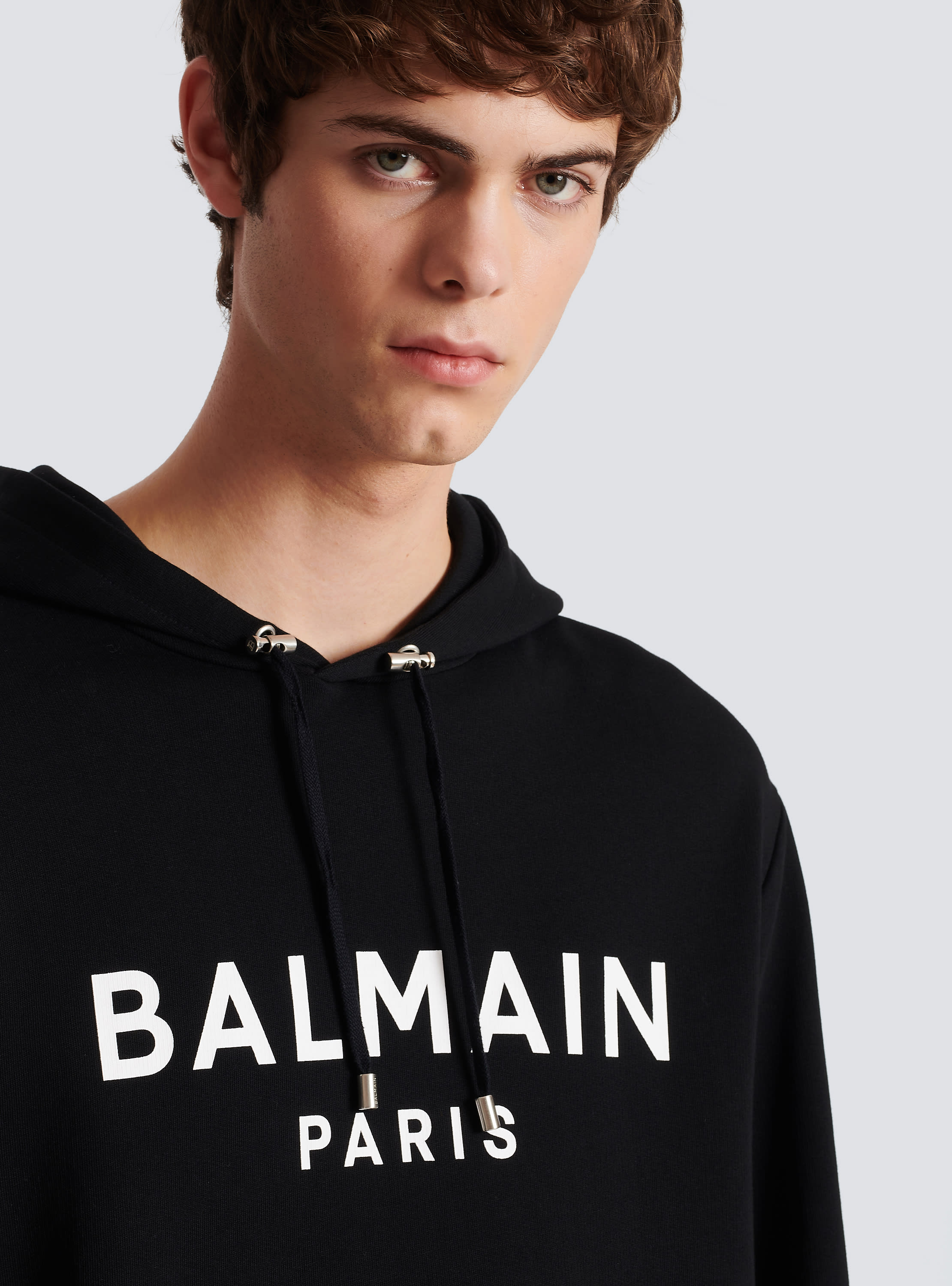 Cotton printed Balmain logo hoodie