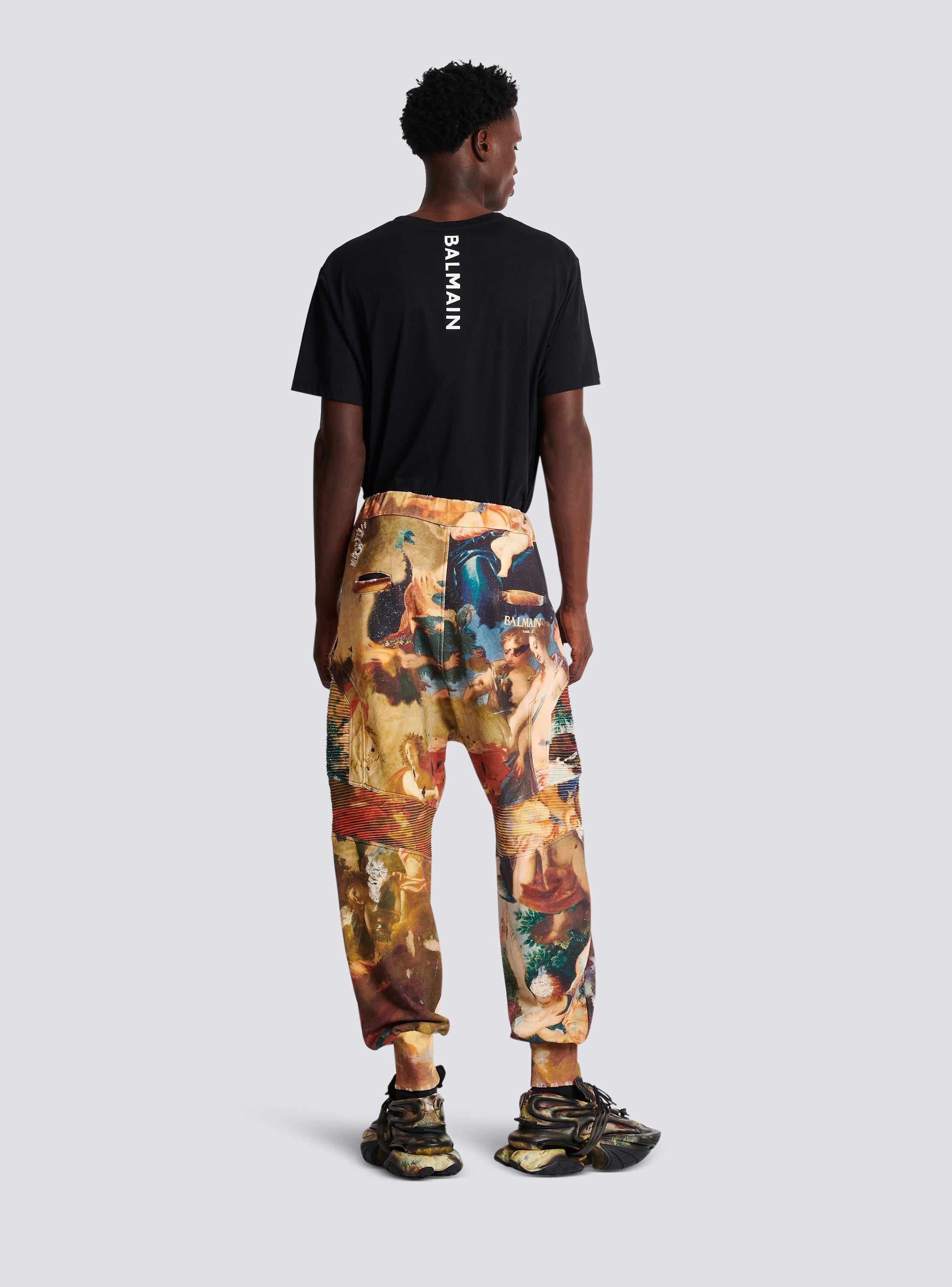 Sky print jogging bottoms multicolor - Men BALMAIN