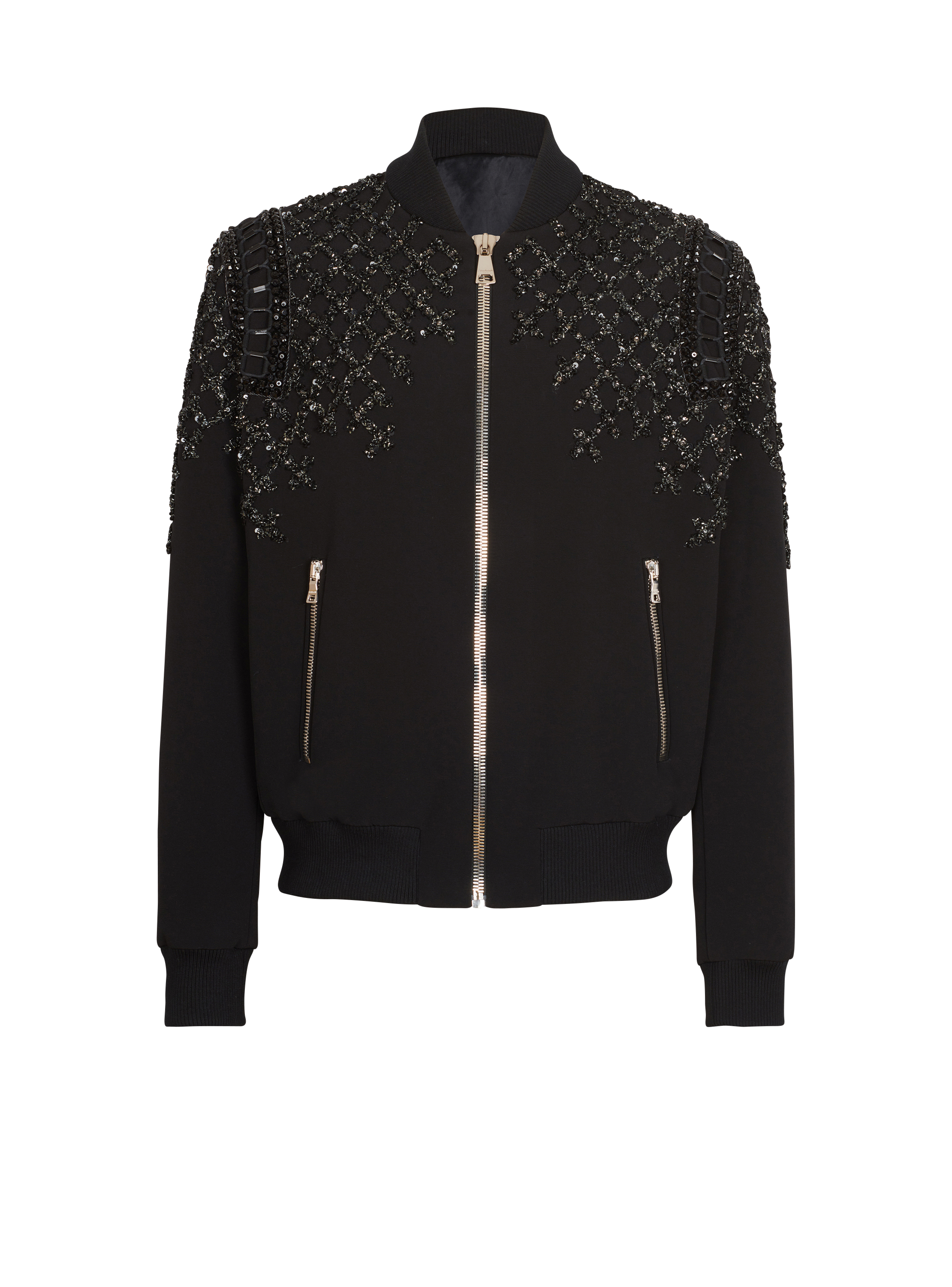 Embroidered crepe jacket black - Men | BALMAIN