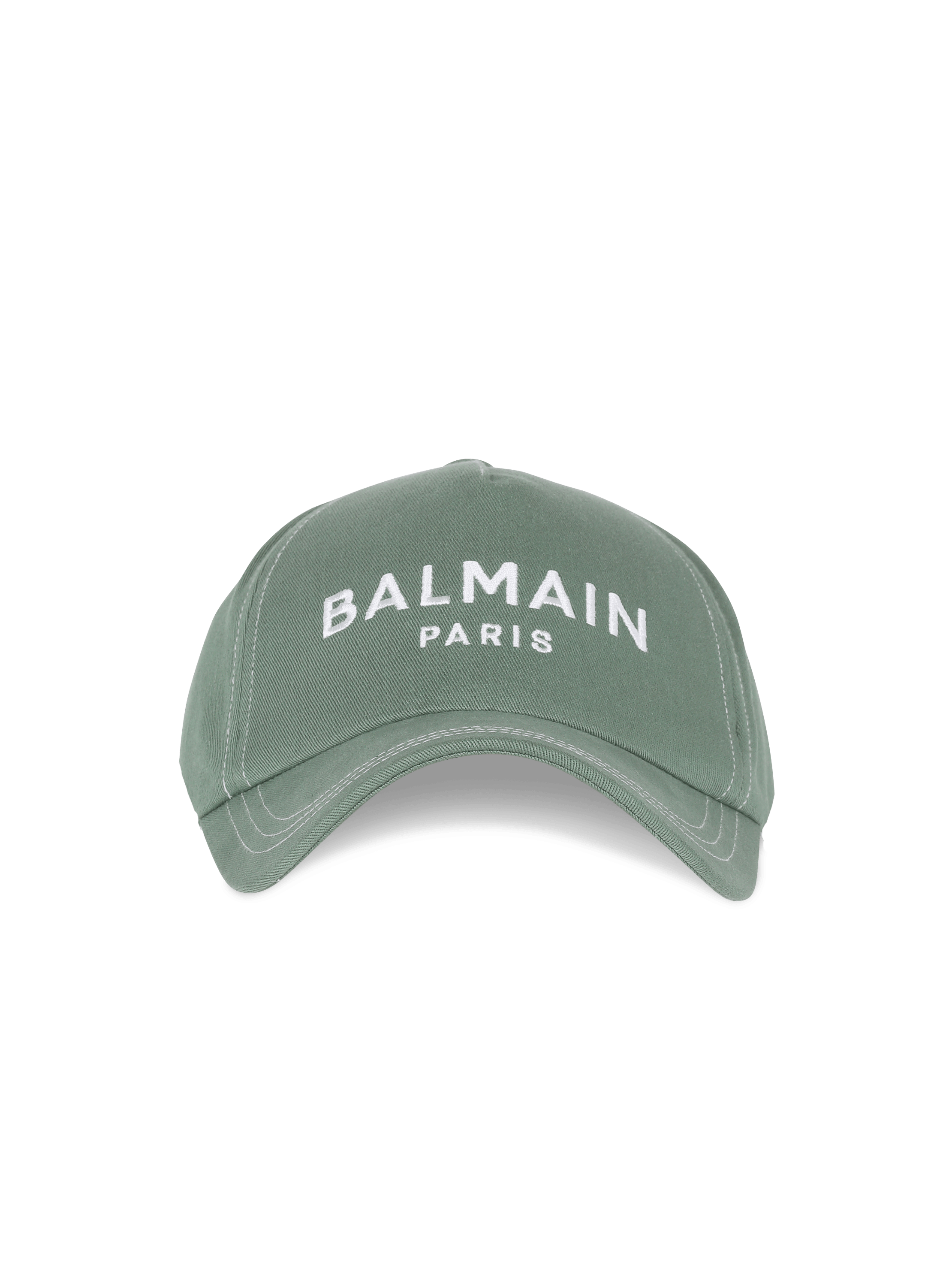 Gorra de algodón con bordado Balmain