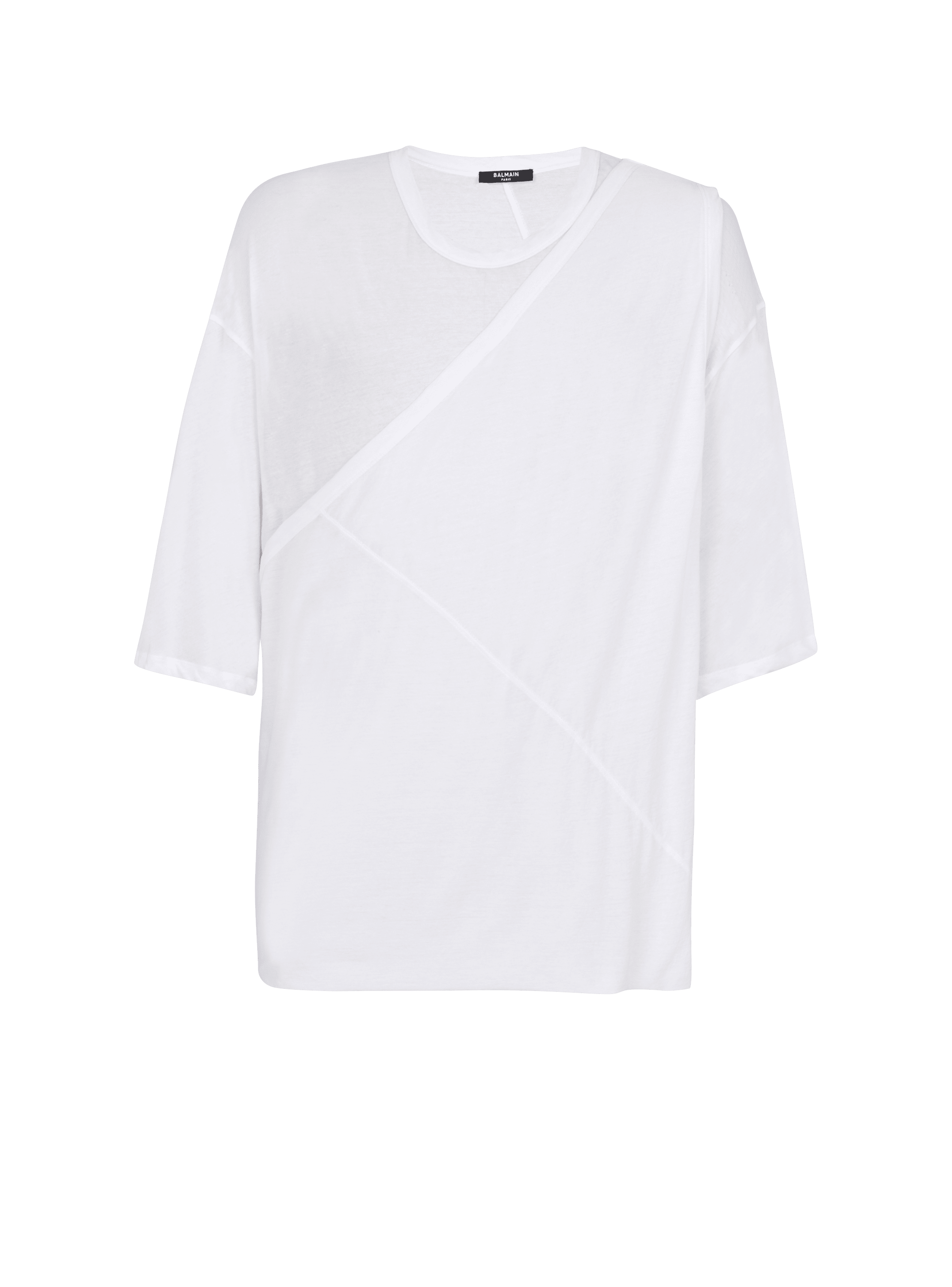 T-shirt en coton double épaisseur à draps long