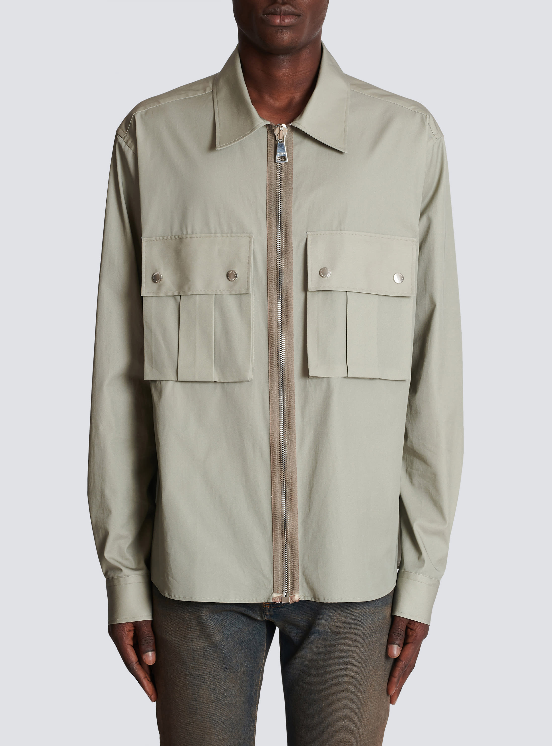 Desert print cotton shirt khaki - Men | BALMAIN