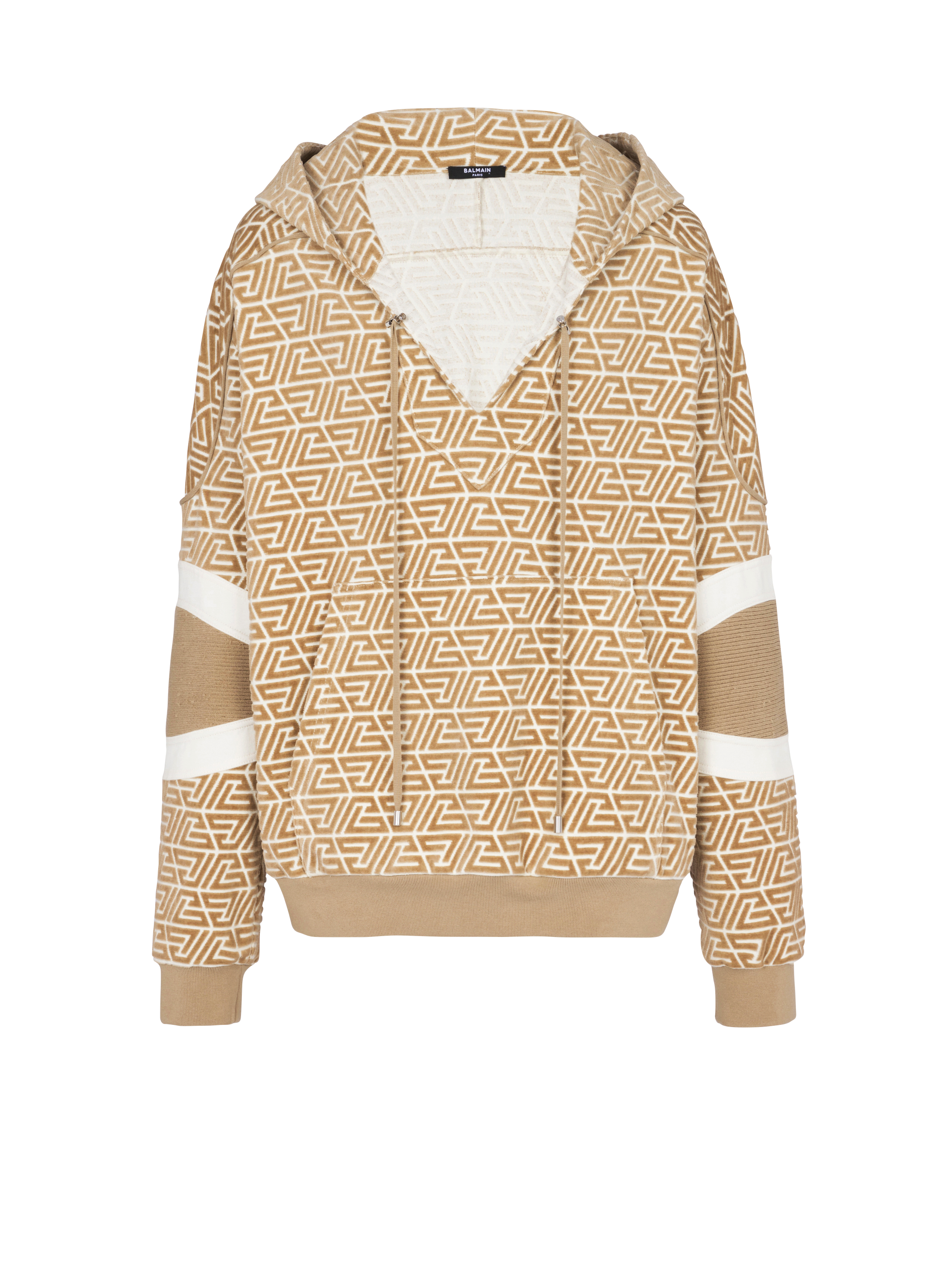 with printed pyramid monogram beige Men | BALMAIN