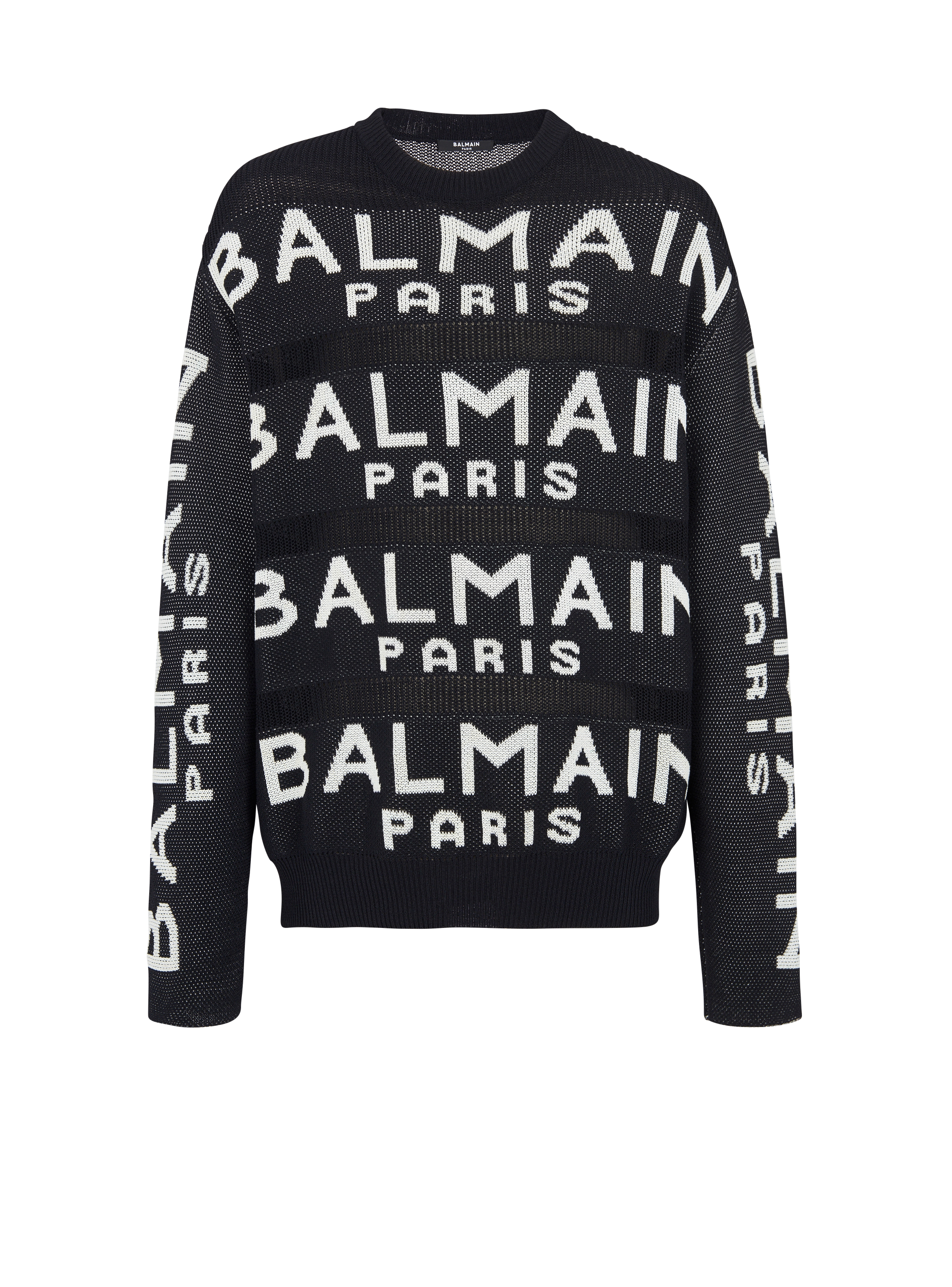 Knit jumper with Balmain logo