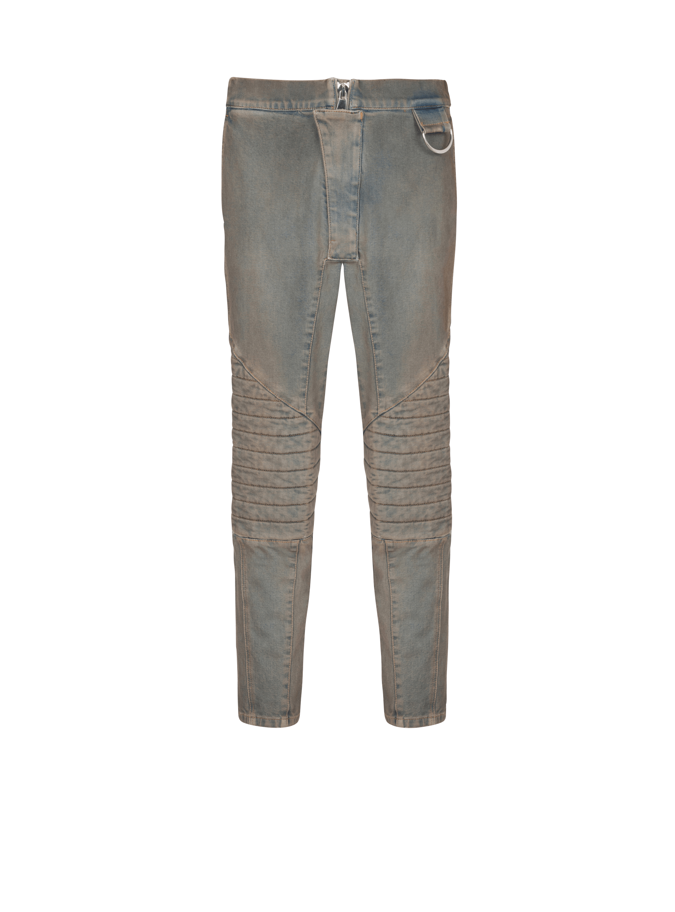 Jeans slim-fit a coste in cotone, blu, hi-res
