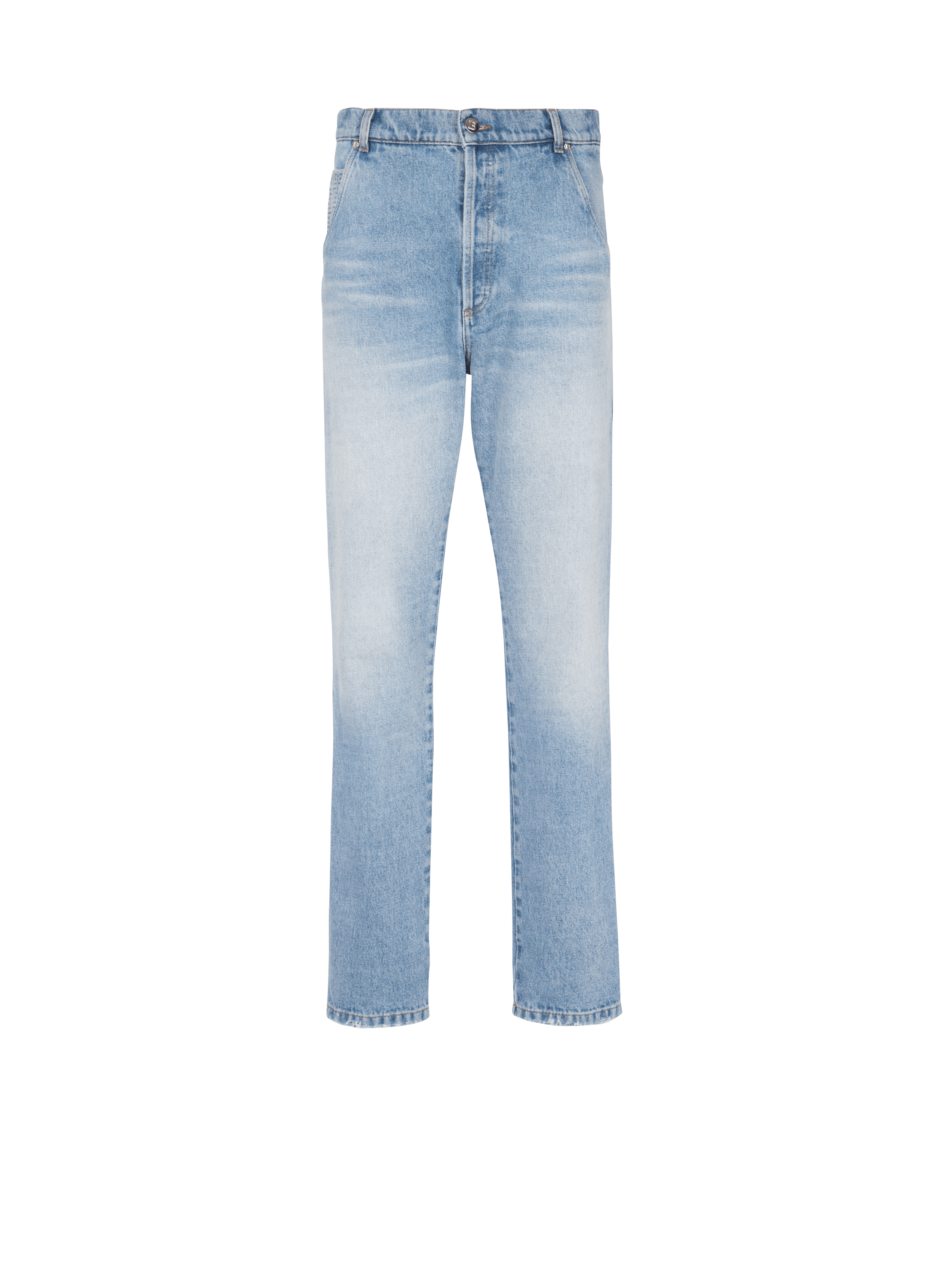 Straight cut cotton jeans