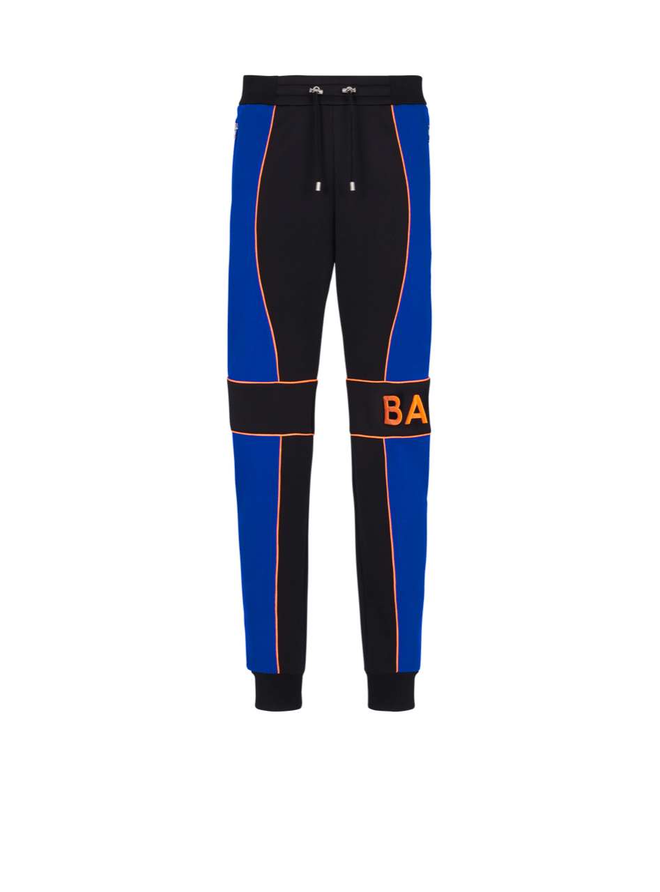 Jogging bottoms with Balmain logo inserts