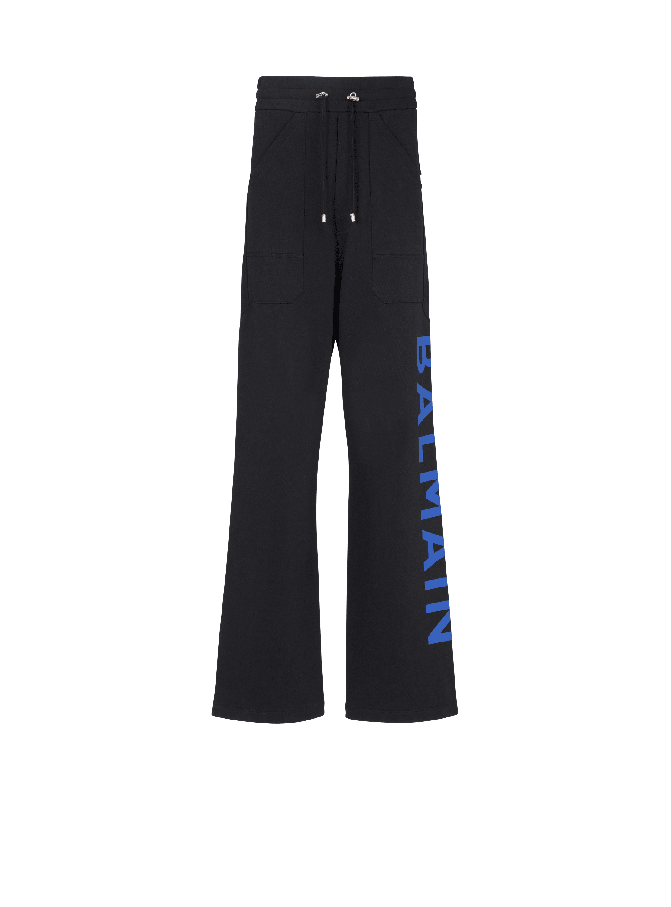 Jogging bottoms in eco-responsible cotton with Balmain logo