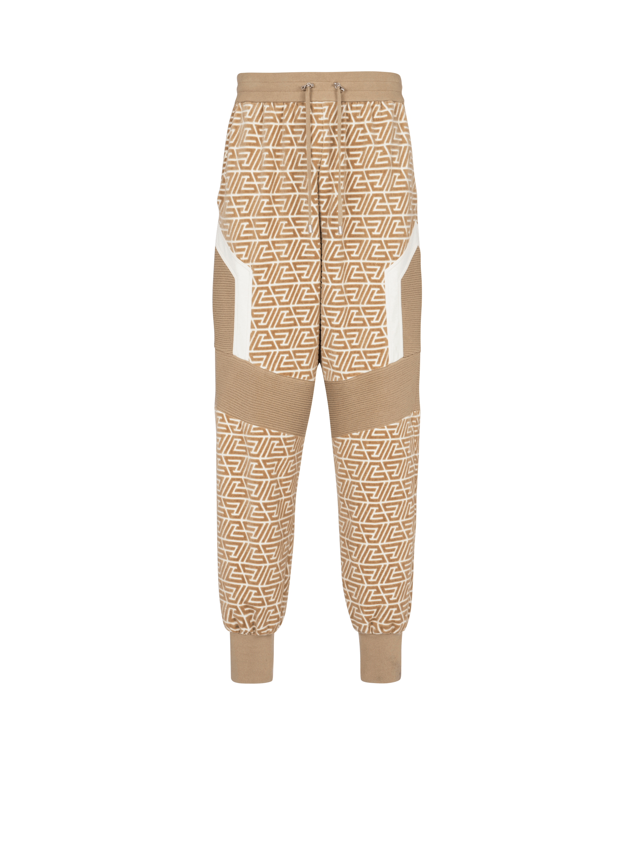 Jogging bottoms with printed pyramid monogram