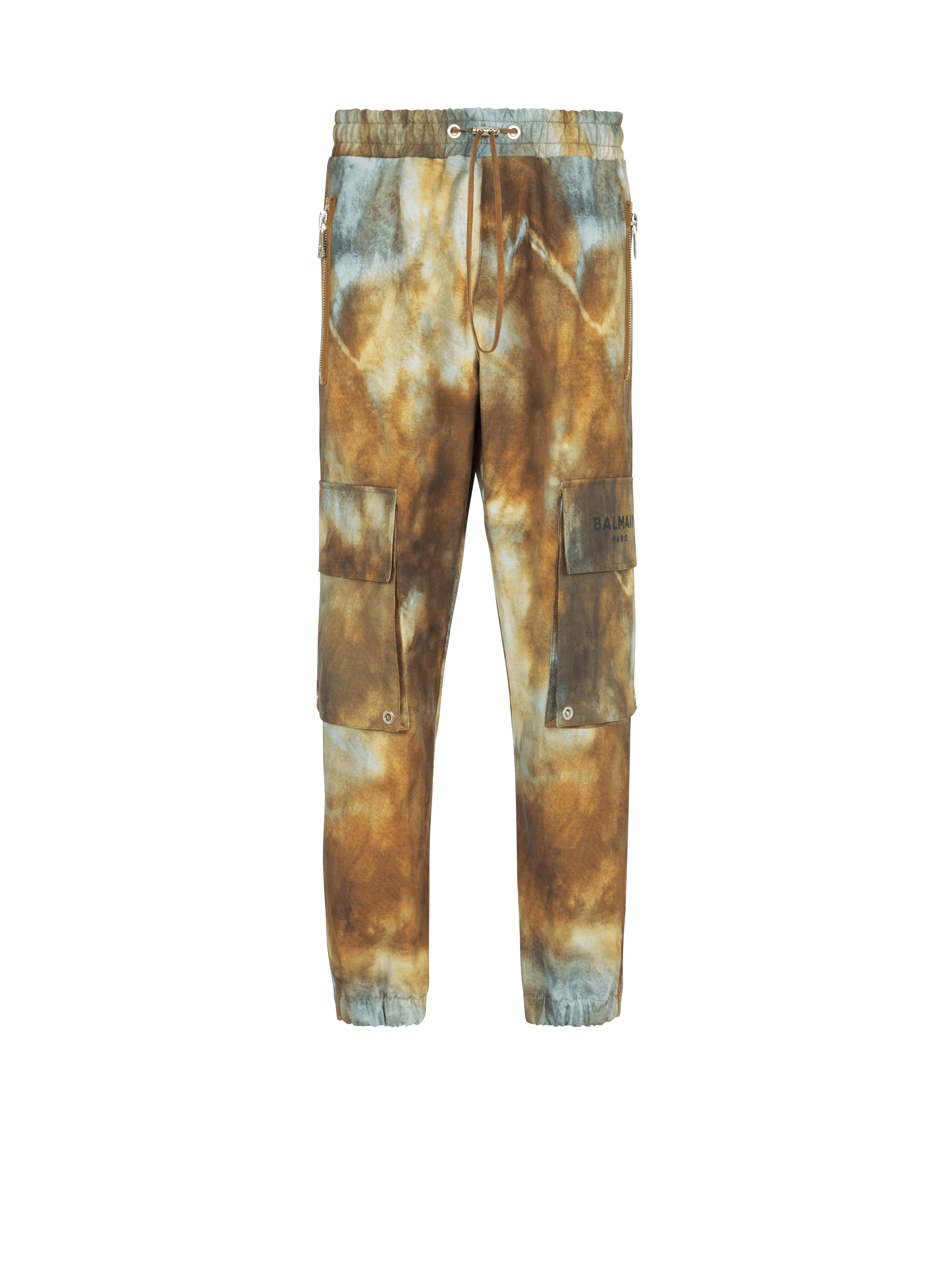 Pantalon cargo en coton imprimé desert