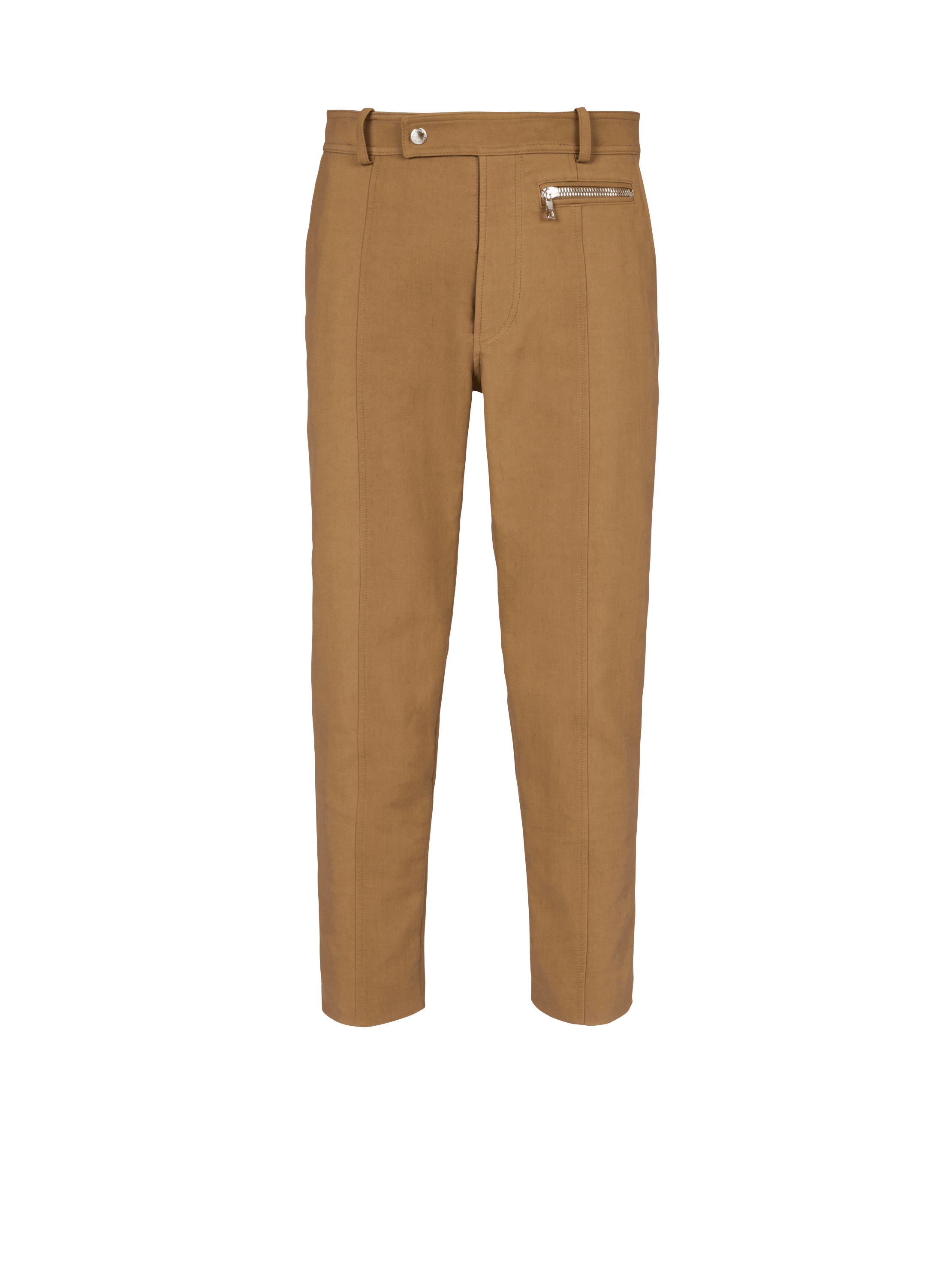 Straight cotton cargo trousers