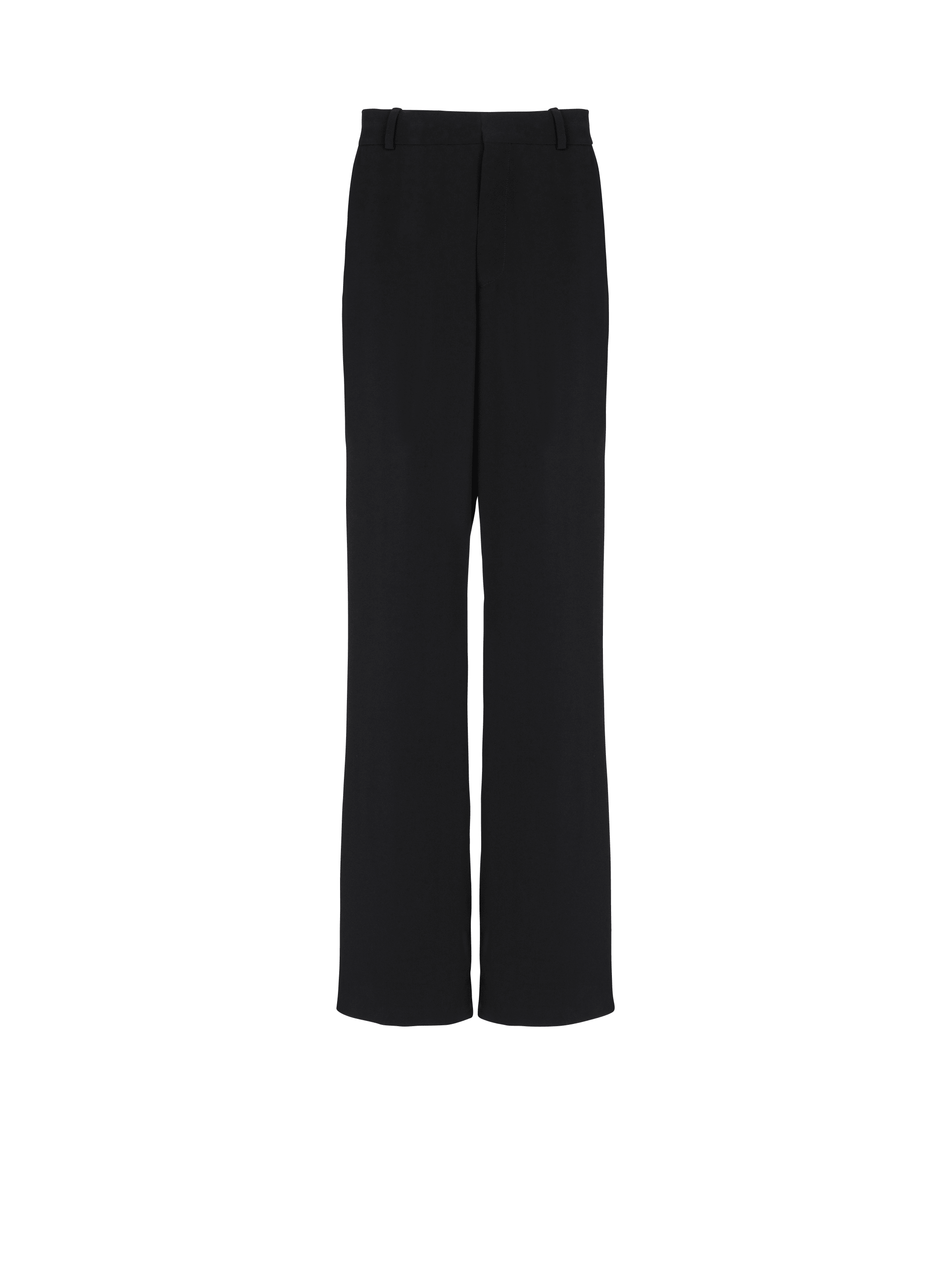 Casual crepe trousers, black, hi-res