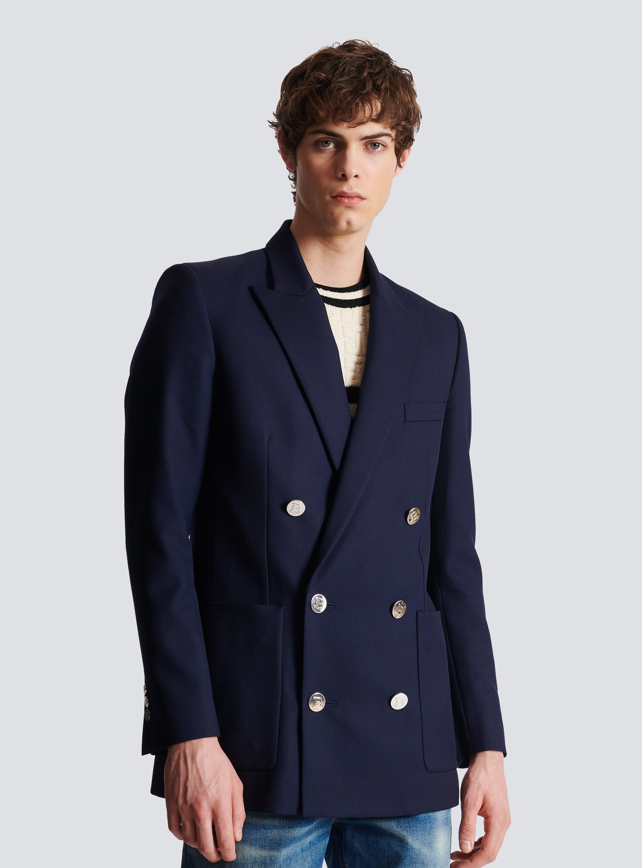 アプレッセap試着のみCAHLUMN Double Breasted Navy blazer