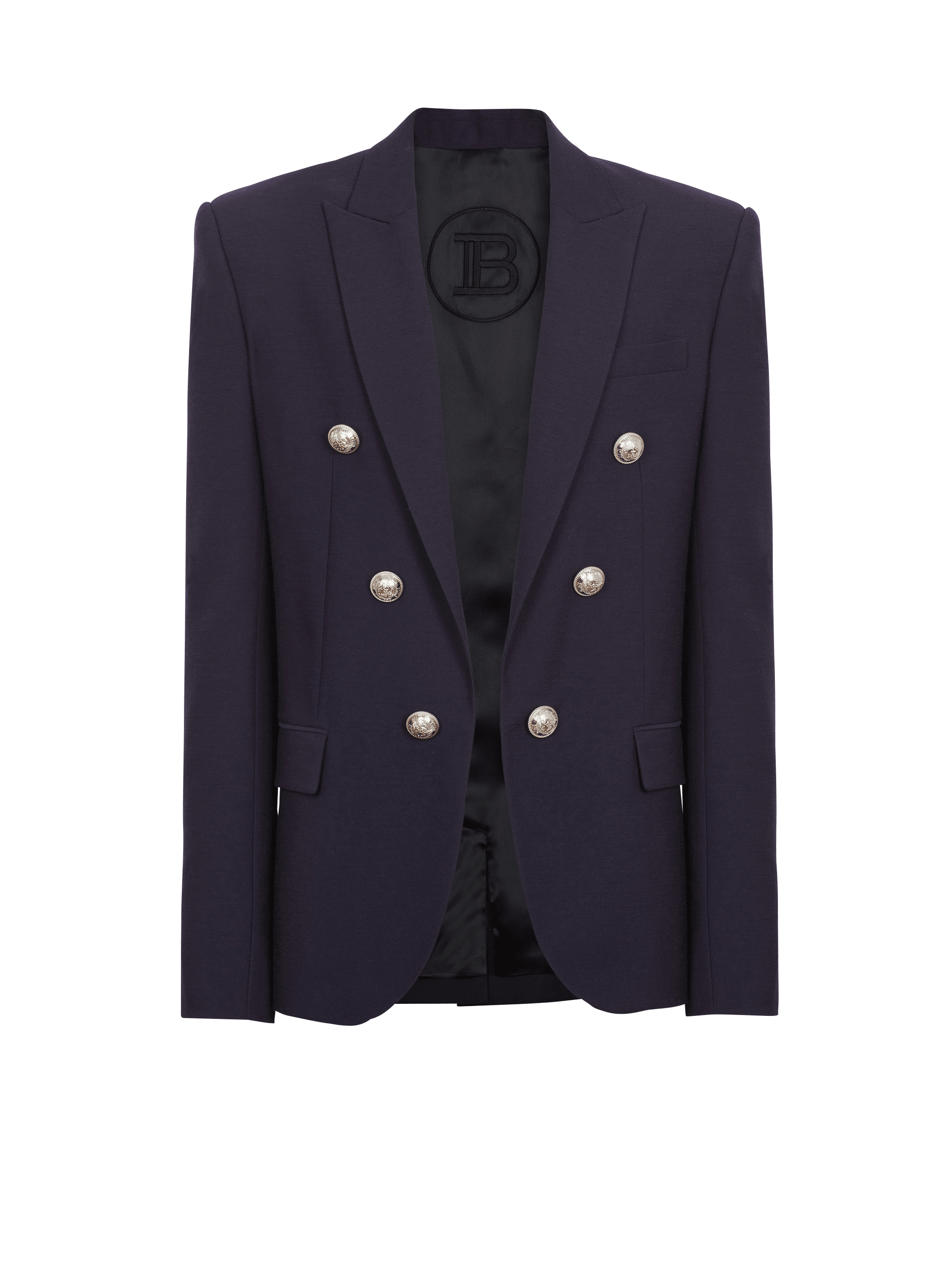 Double-breasted Jersey blazer, navy, hi-res