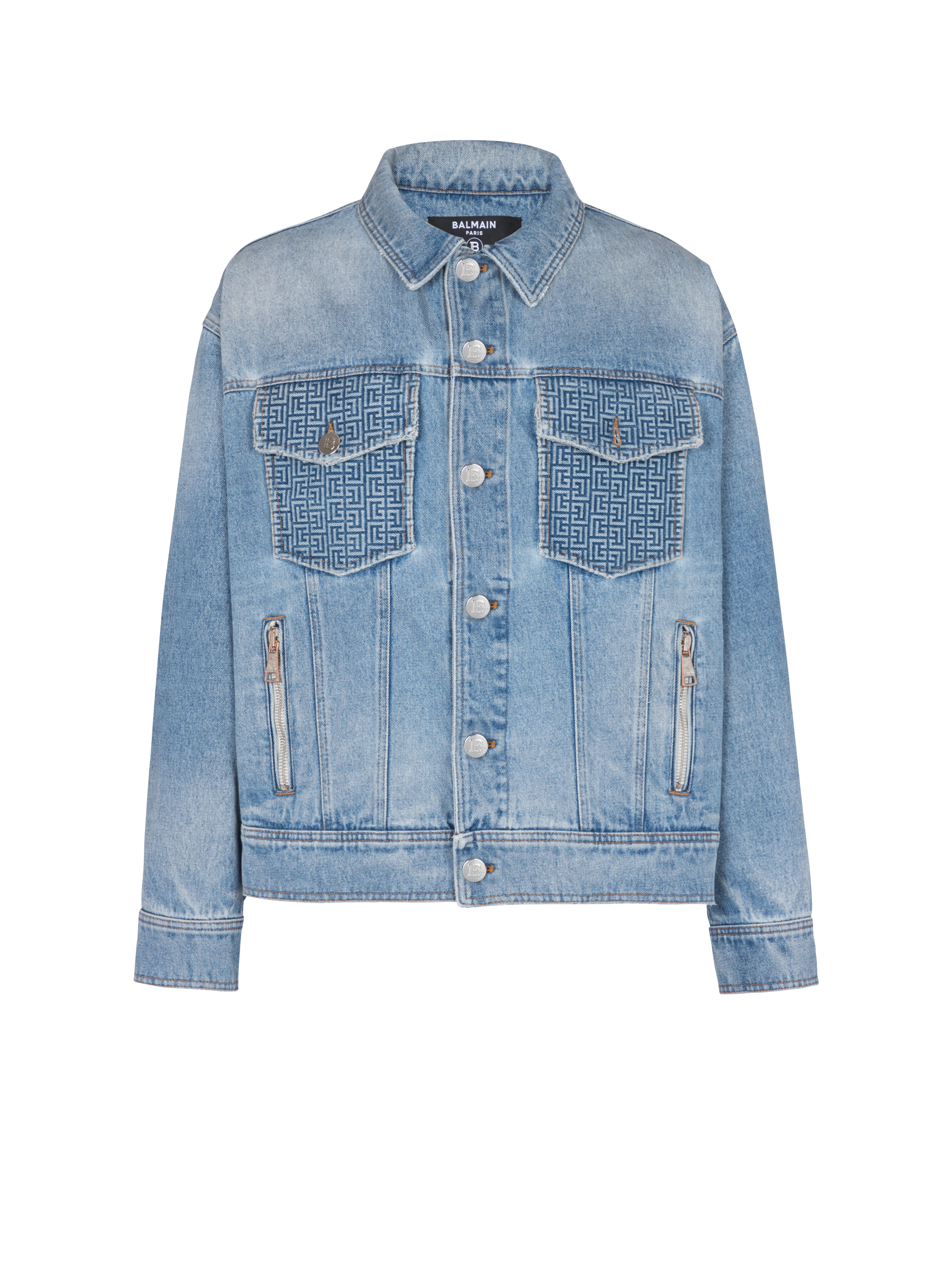 Veste jean, longue manche en denim bleu pour homme hiver - Bleu Foncé / S