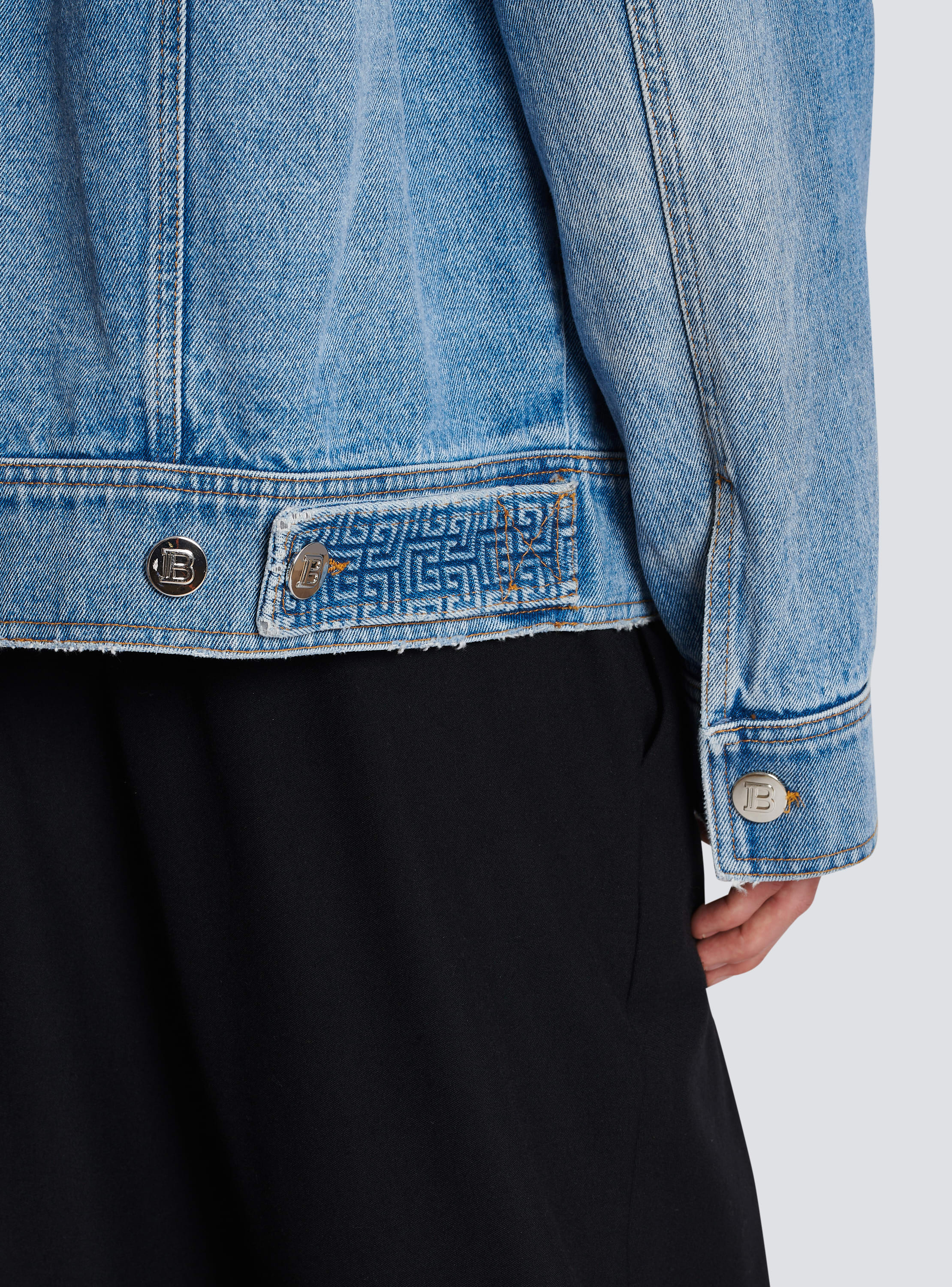 Blue Monogram denim jacket, Balmain