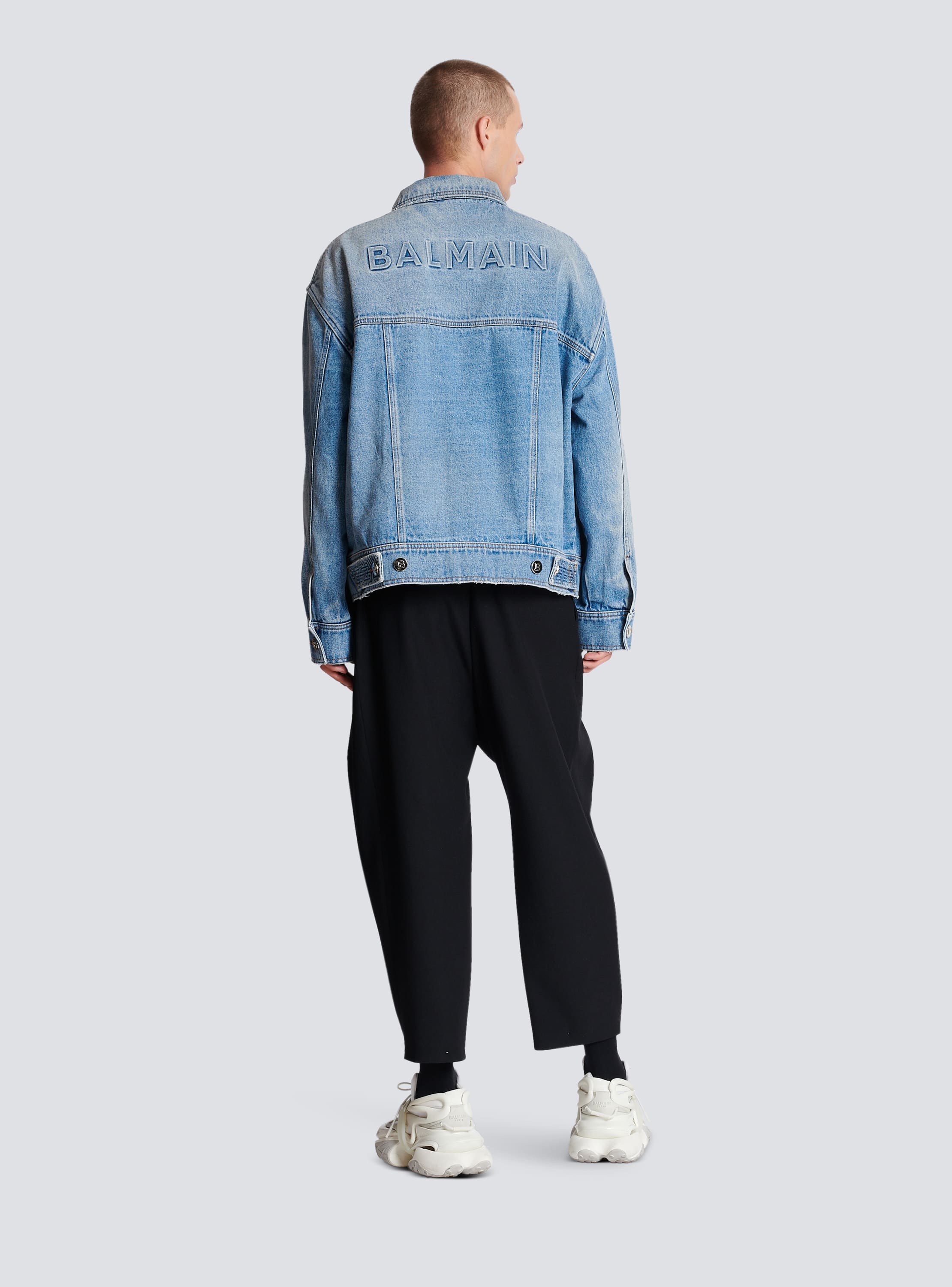 Balmain Men's Monogram Denim Jacket