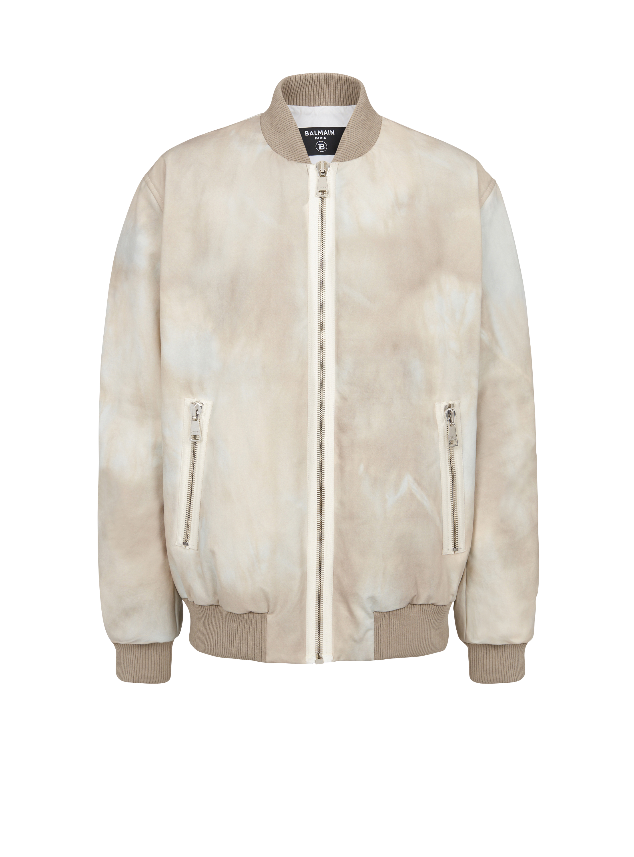 Desert print cotton bomber jacket