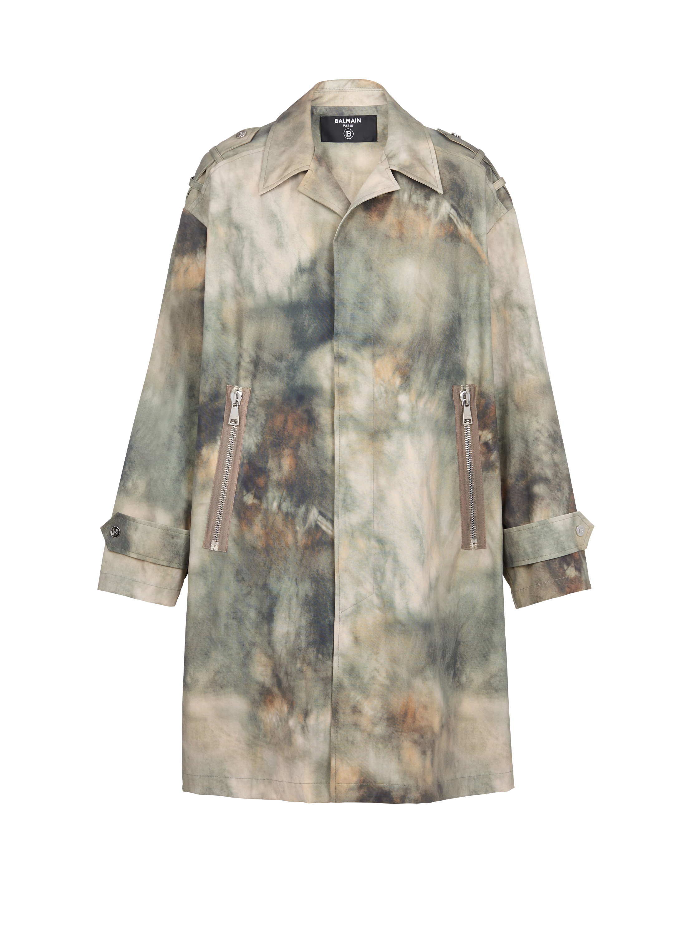 Manteau en coton imprimé désert, multicolore, hi-res