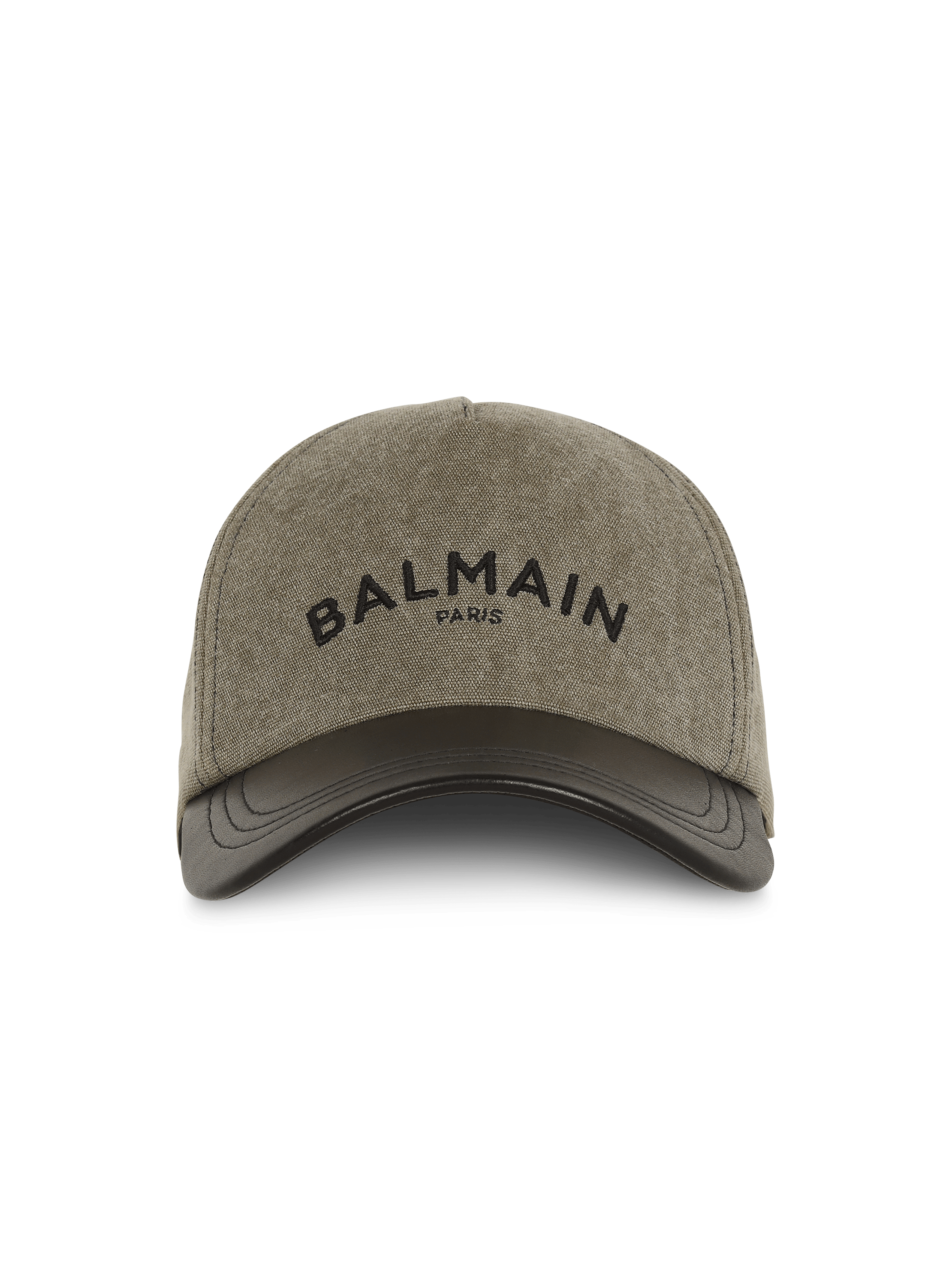 Gorra de algodón con logotipo de Balmain
