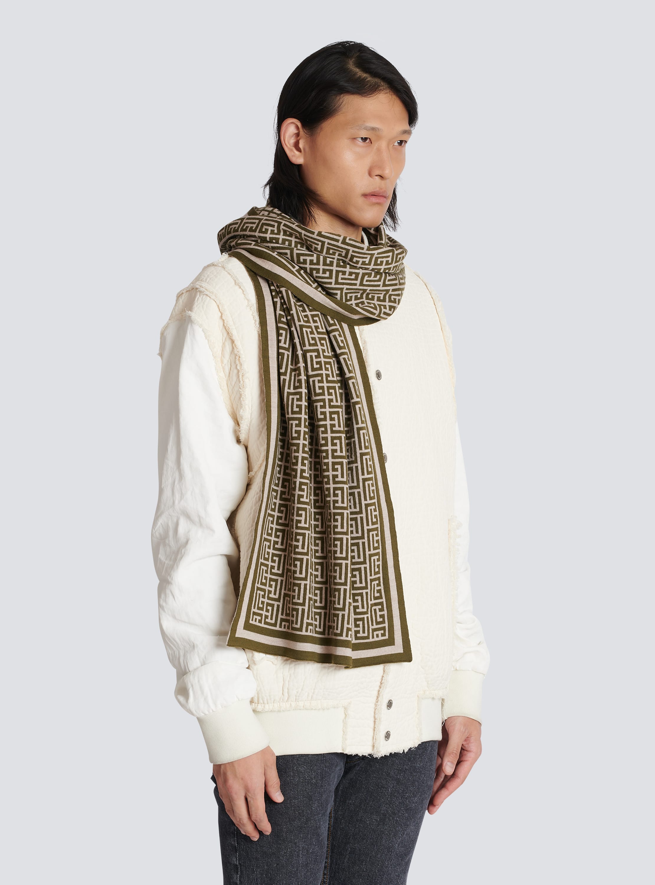 Monogram modal scarf - Balmain - Men