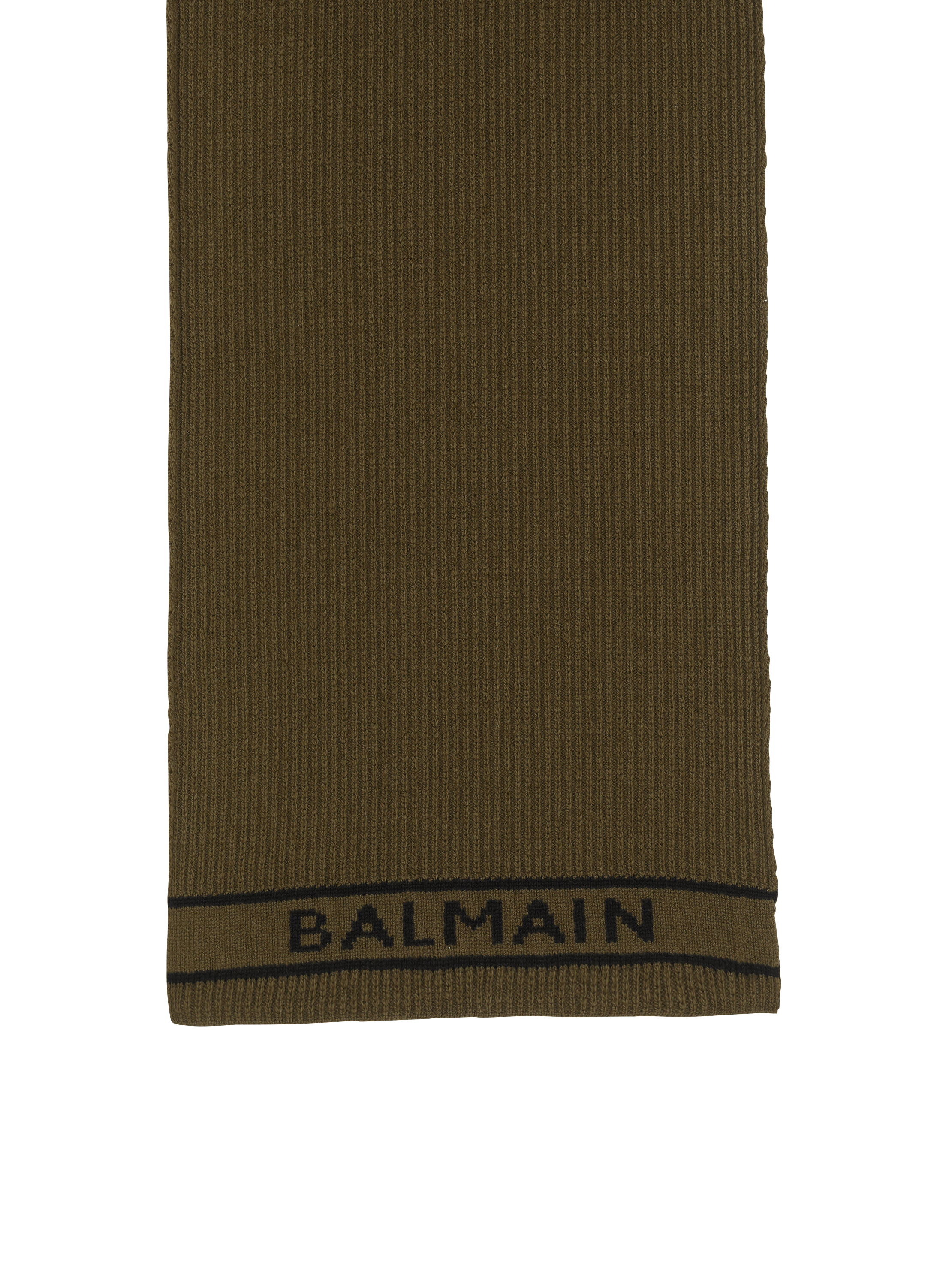 Wool scarf with Balmain logo