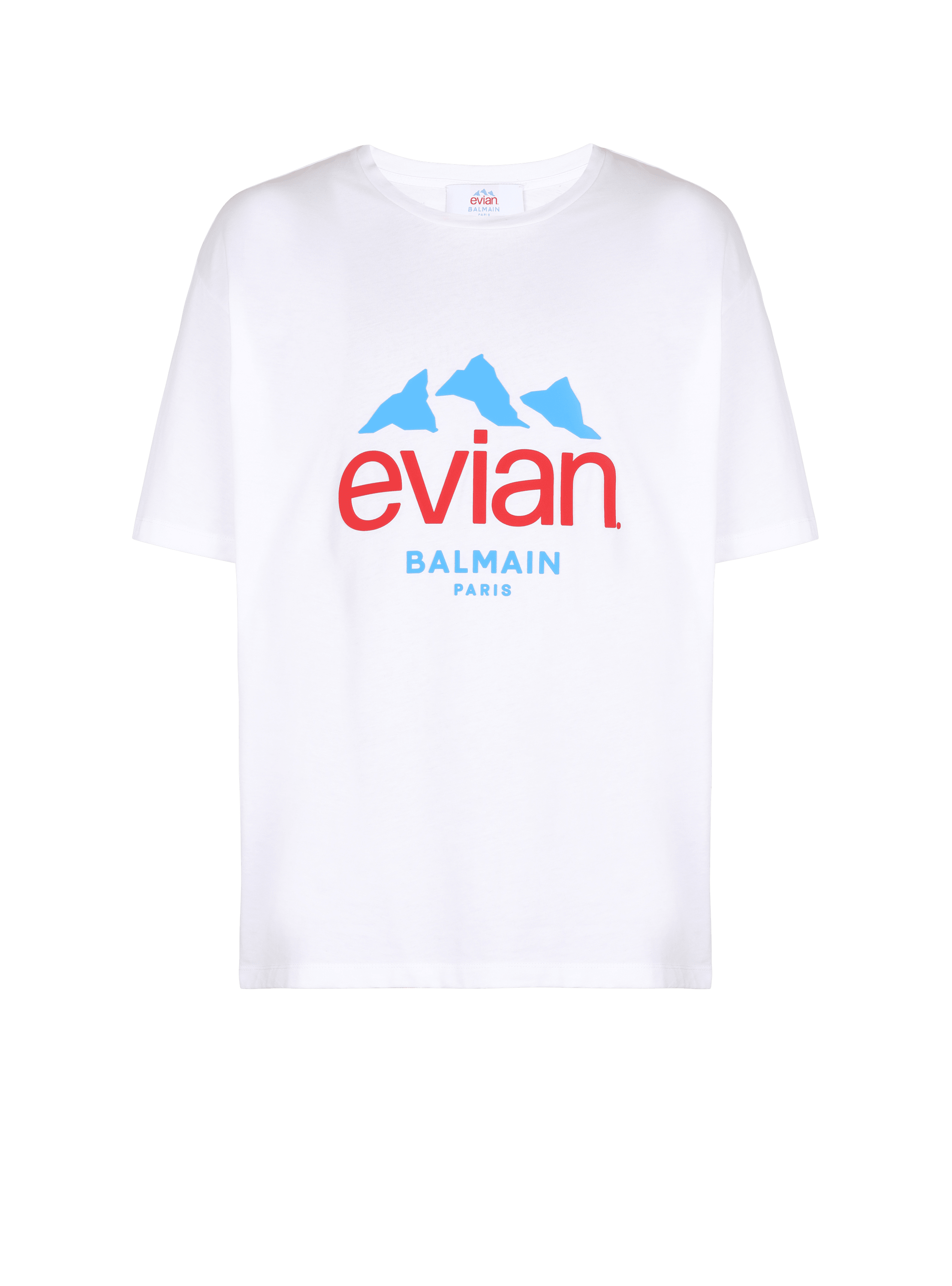 Balmain x Evian - Logo T-shirt, white, hi-res