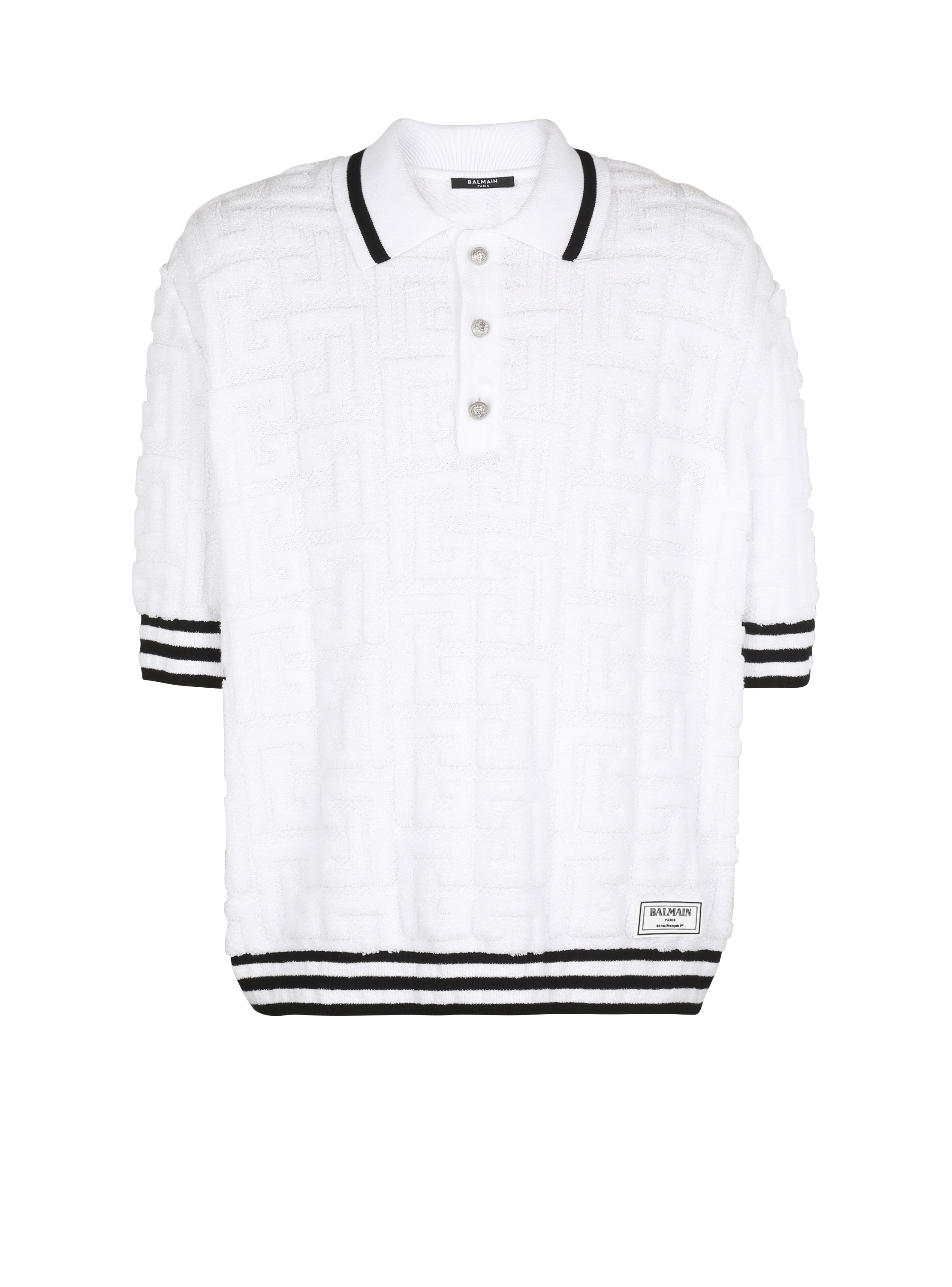 Polo in cotone con monogramma