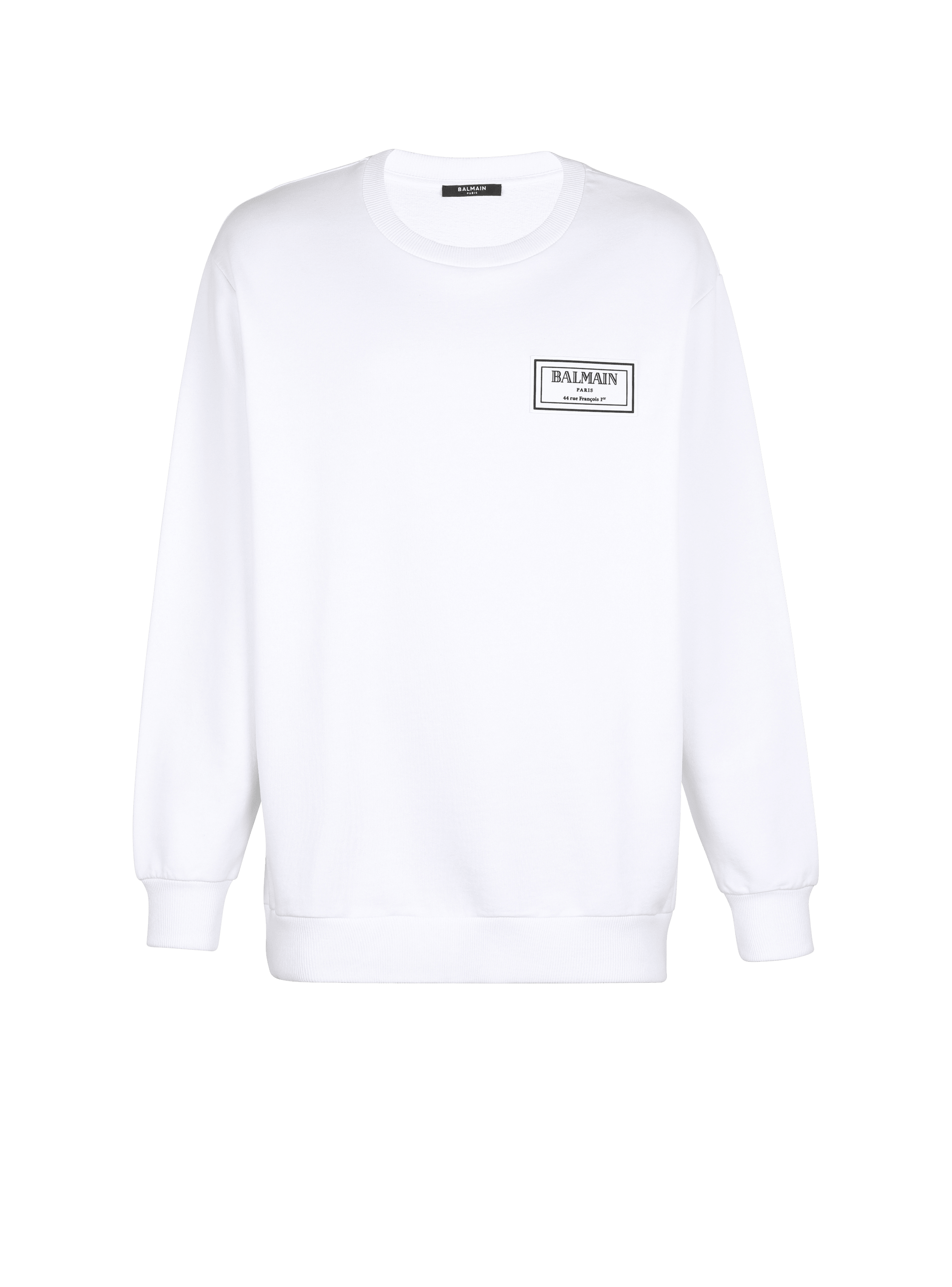 Sweatshirt with rubber patch