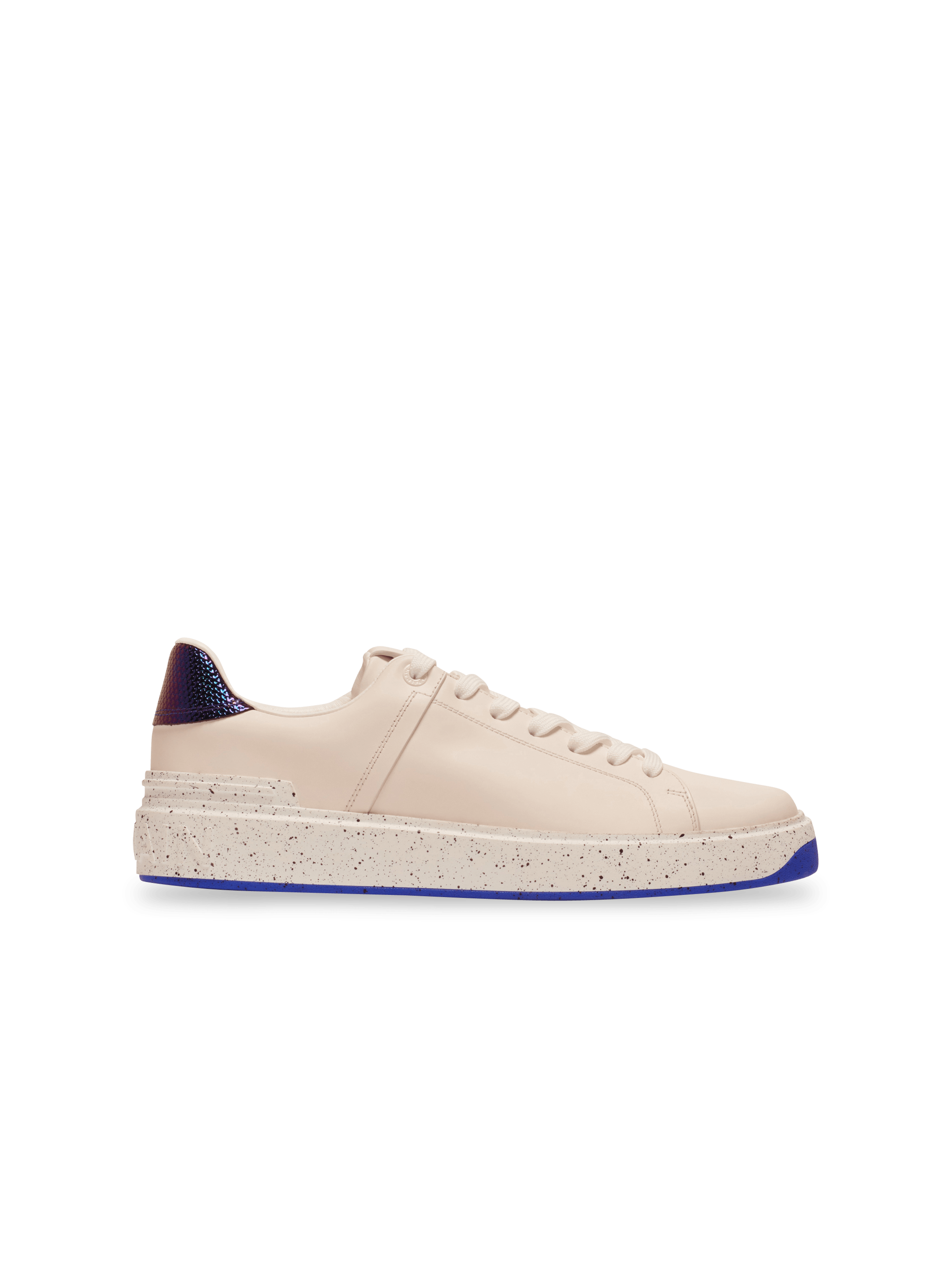 B-Court trainers in leather and iridescent leather, white, hi-res