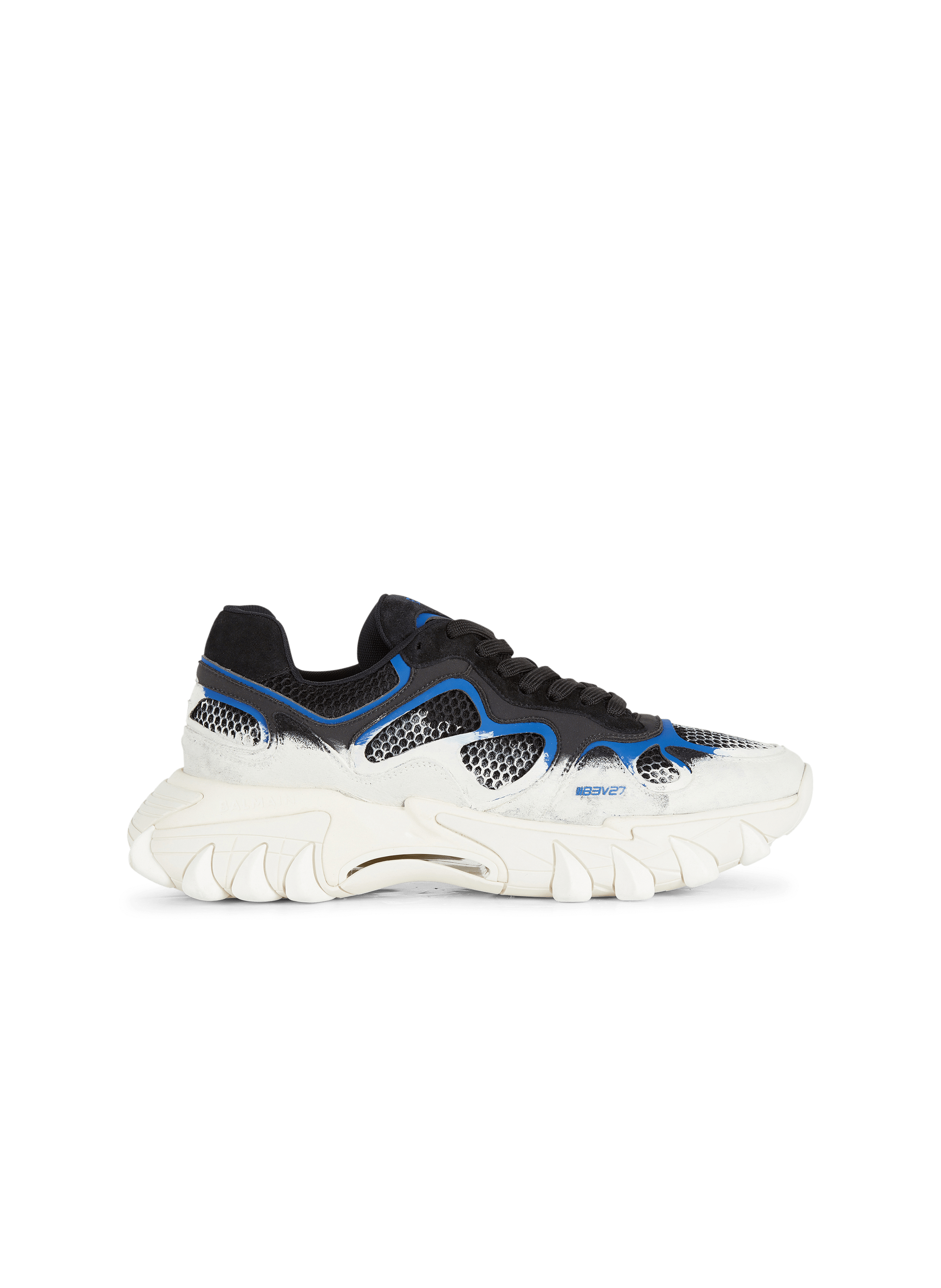 B-East trainer in leather, suede and mesh, blue, hi-res