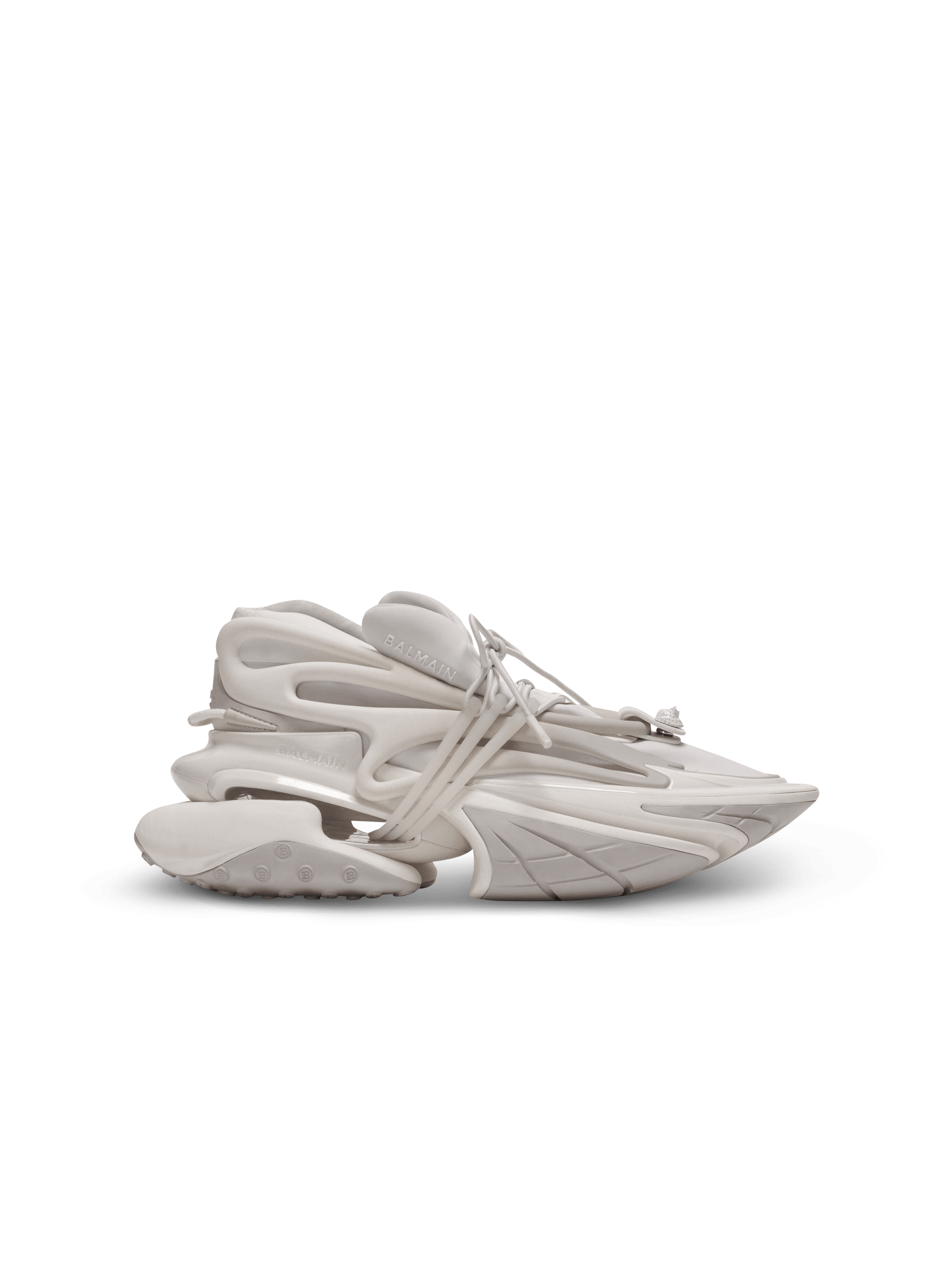 and leather Unicorn low-top sneakers white - Men | BALMAIN