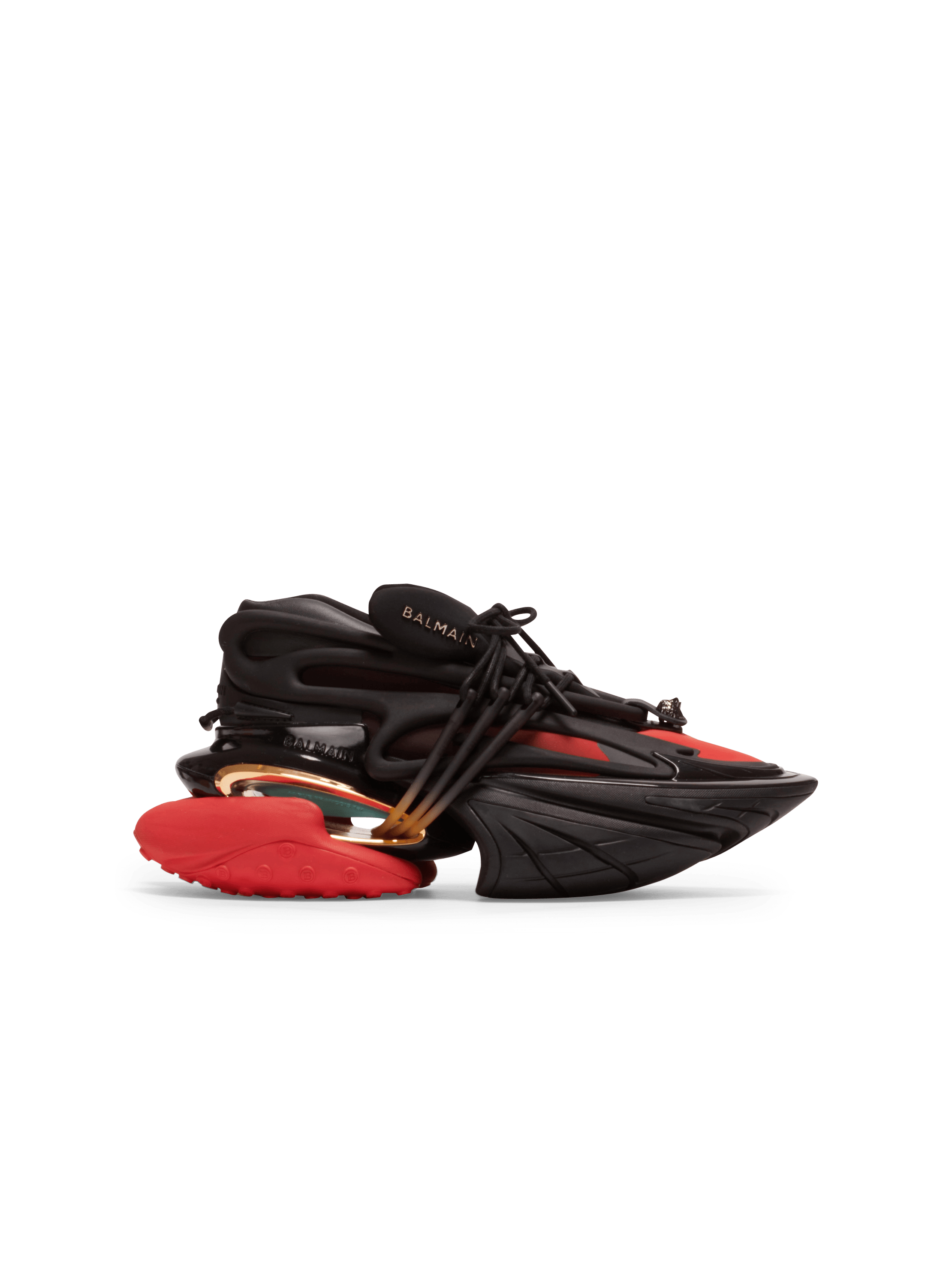 Low-Top-Sneakers Unicorn aus Neopren und Leder, schwarz, hi-res